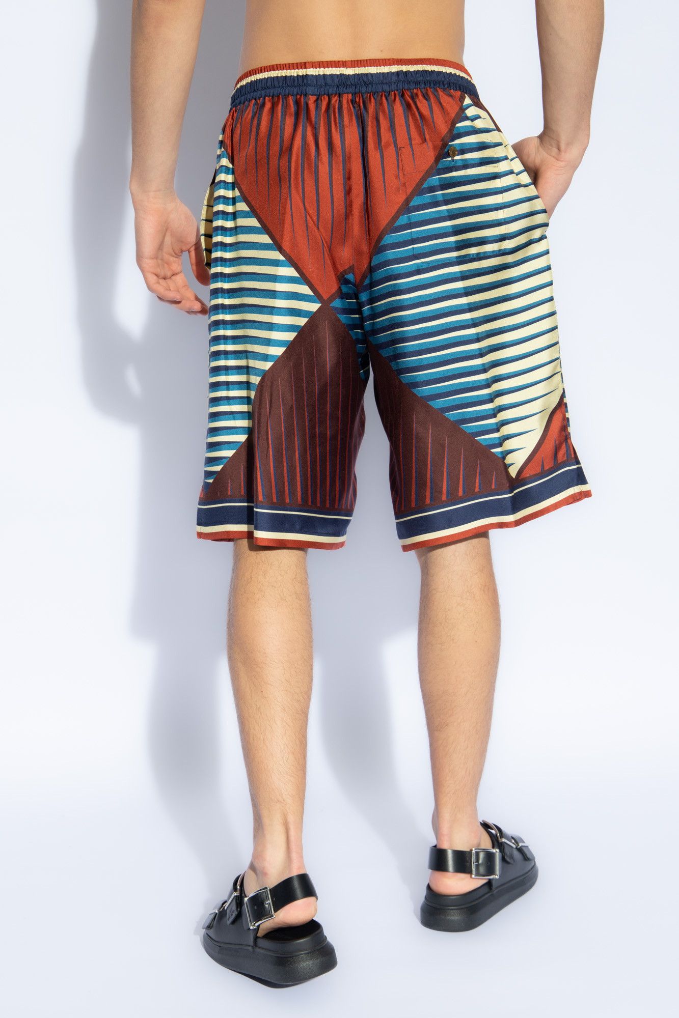 Dolce & Gabbana o1s22i1n0225 Silk Bermuda Short in Multicolor Size US 32 / EU 48 - 2 Thumbnail