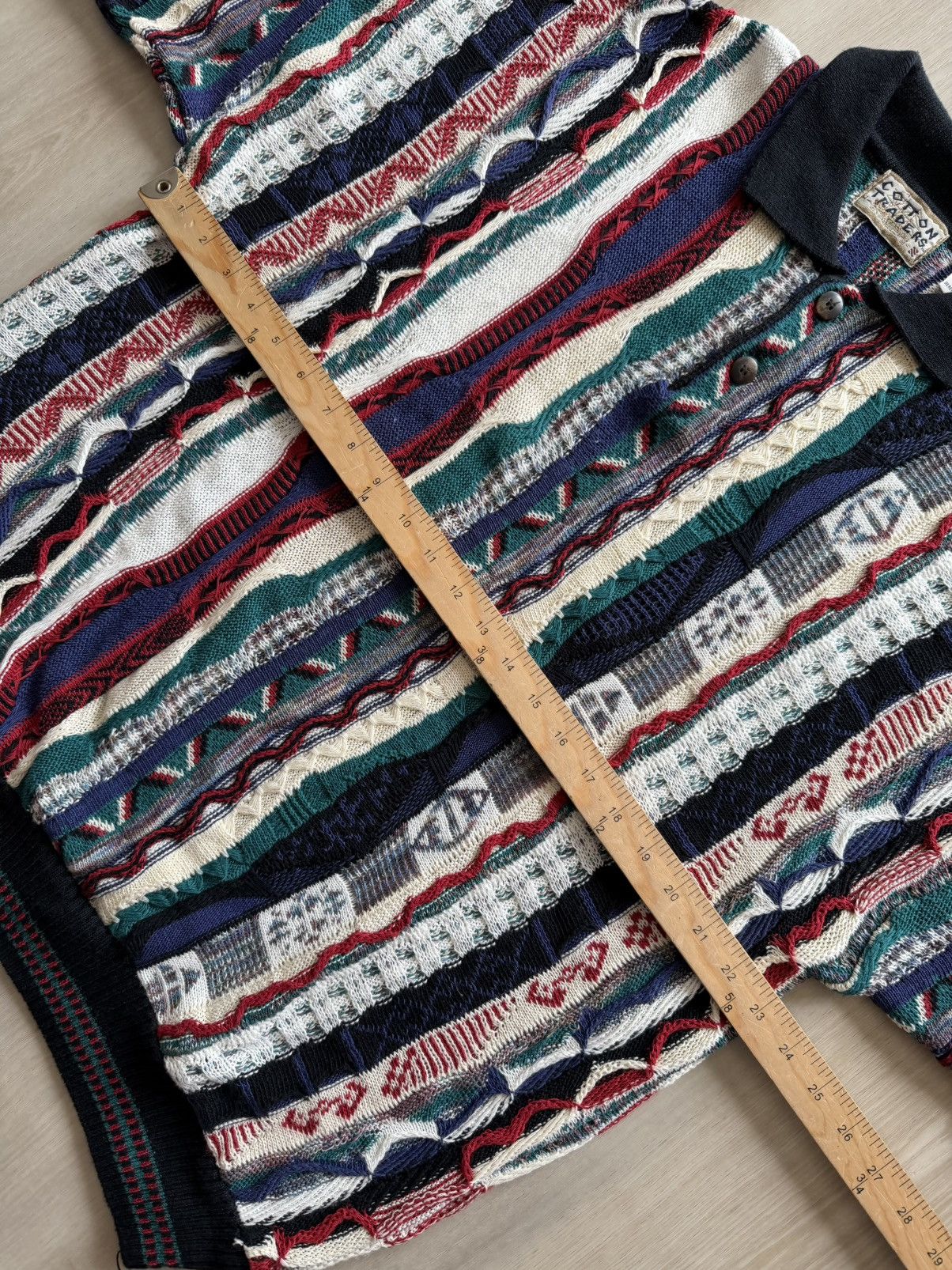 Vintage Vintage Cotton Traders Coogi Style 3D Knit Collared Sz L Size US L / EU 52-54 / 3 - 3 Thumbnail