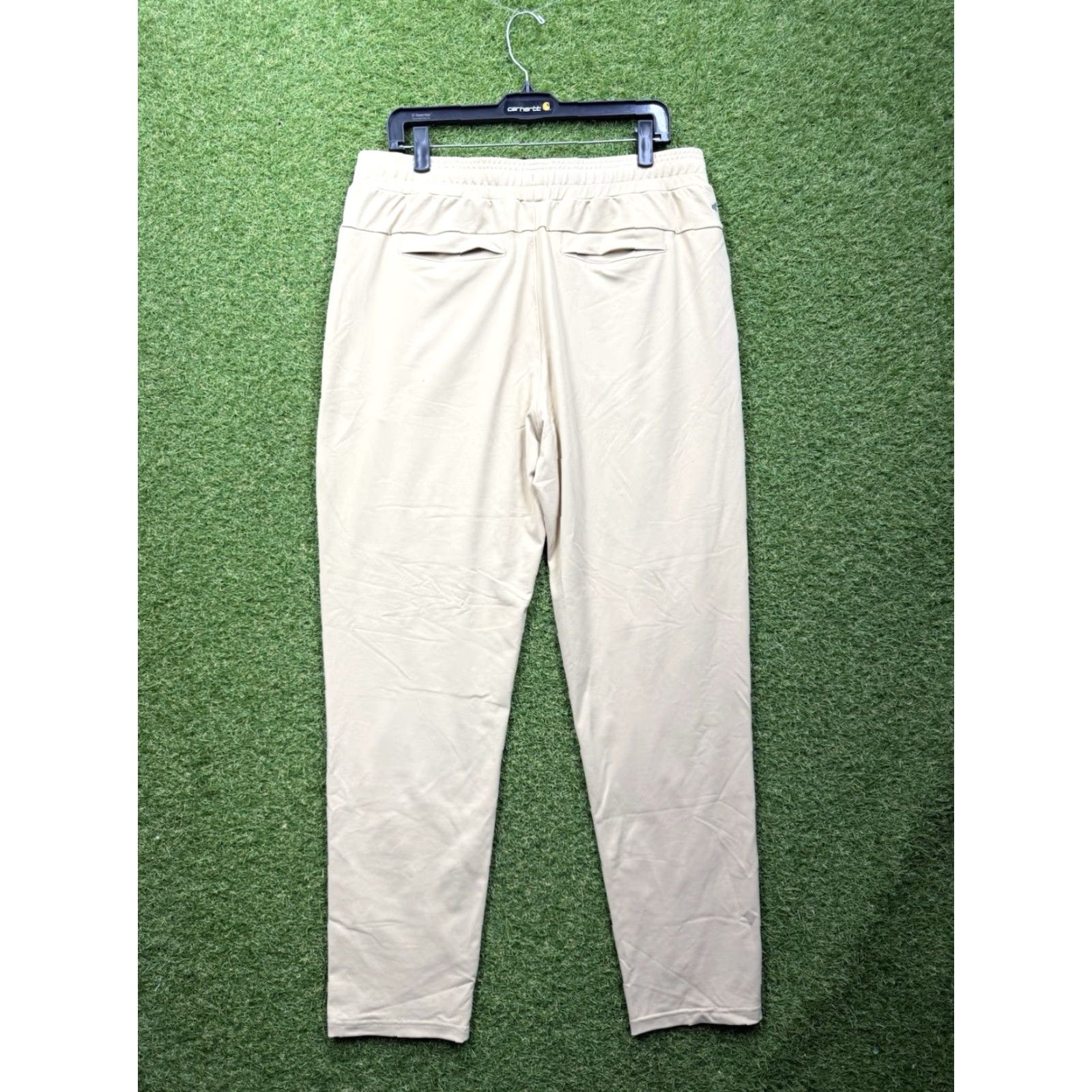 Vintage Rugged Black Sweatpants Mens Large Stretch Performance Slim Tapered Tech Beige Size US 33 - 2 Thumbnail
