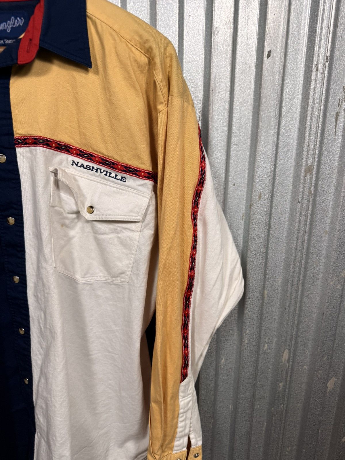 Wrangler 90s Vintage Wrangler Nashville Western Pearl Snap Shirt Size US XL / EU 56 / 4 - 8 Thumbnail
