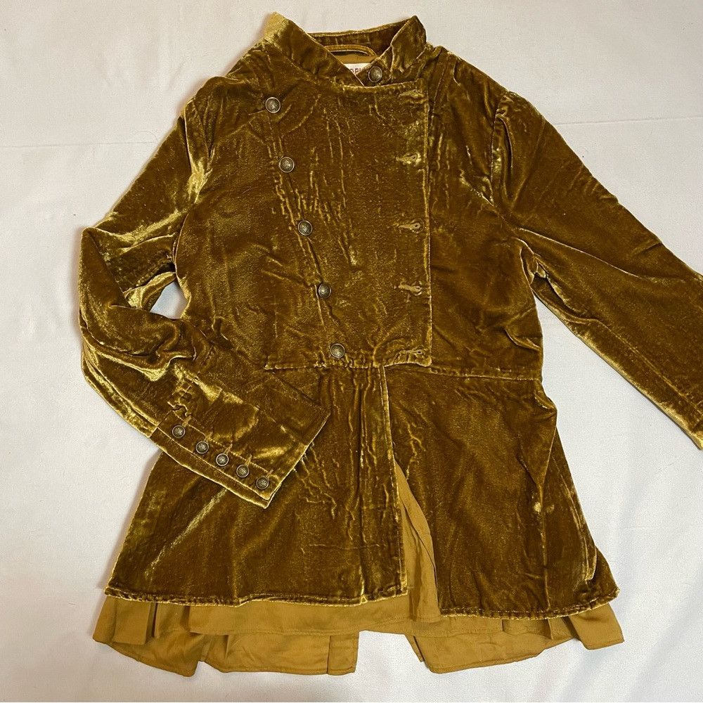 Free People NWT New $228 Free People Velvet Faye Warm Tobacco Jacket Si Size XS / US 0-2 / IT 36-38 - 6 Thumbnail