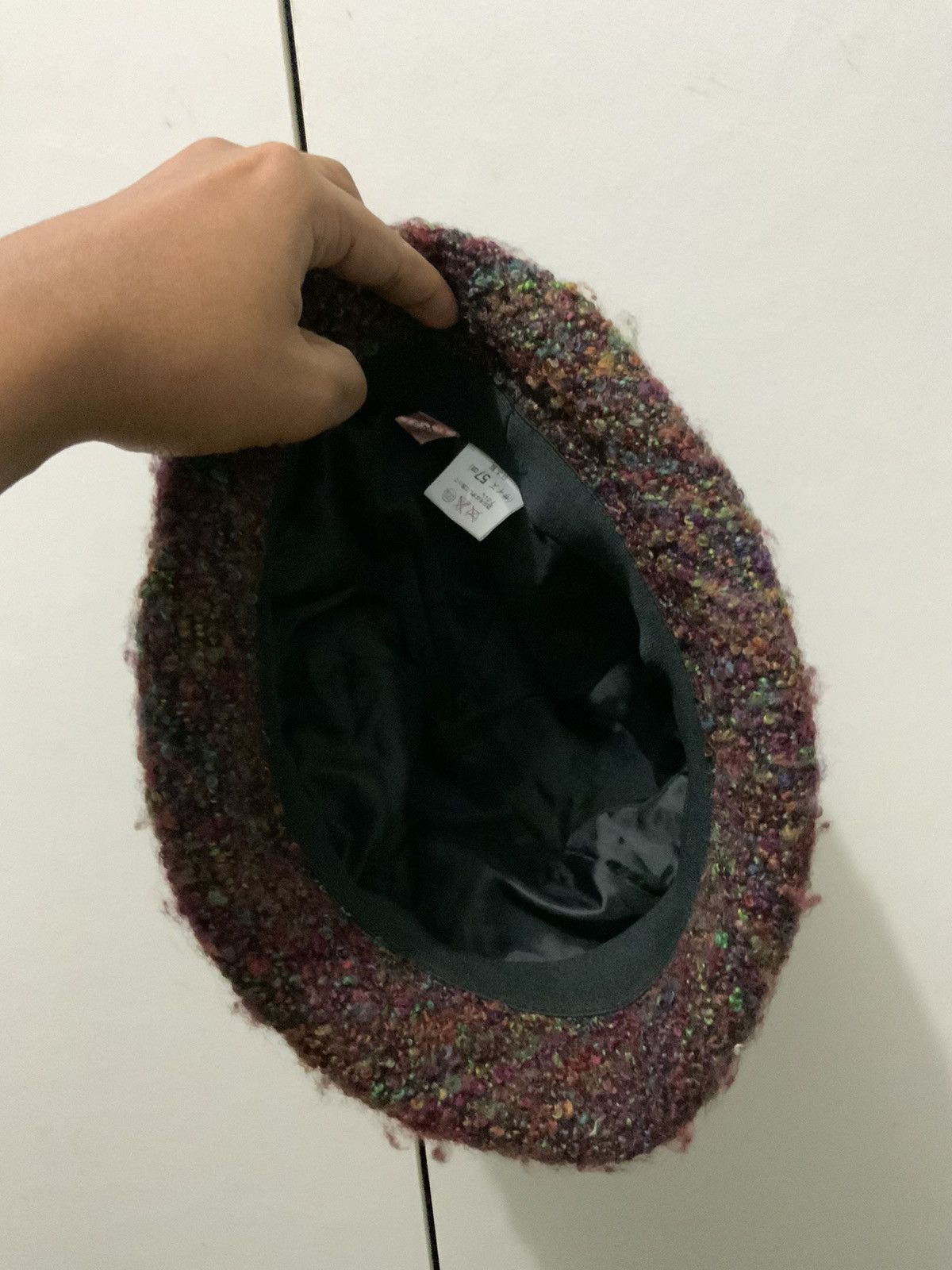 Japanese Brand Femne Rose Fur Maroon Japan Made Bucket Hat Size ONE SIZE - 7 Thumbnail