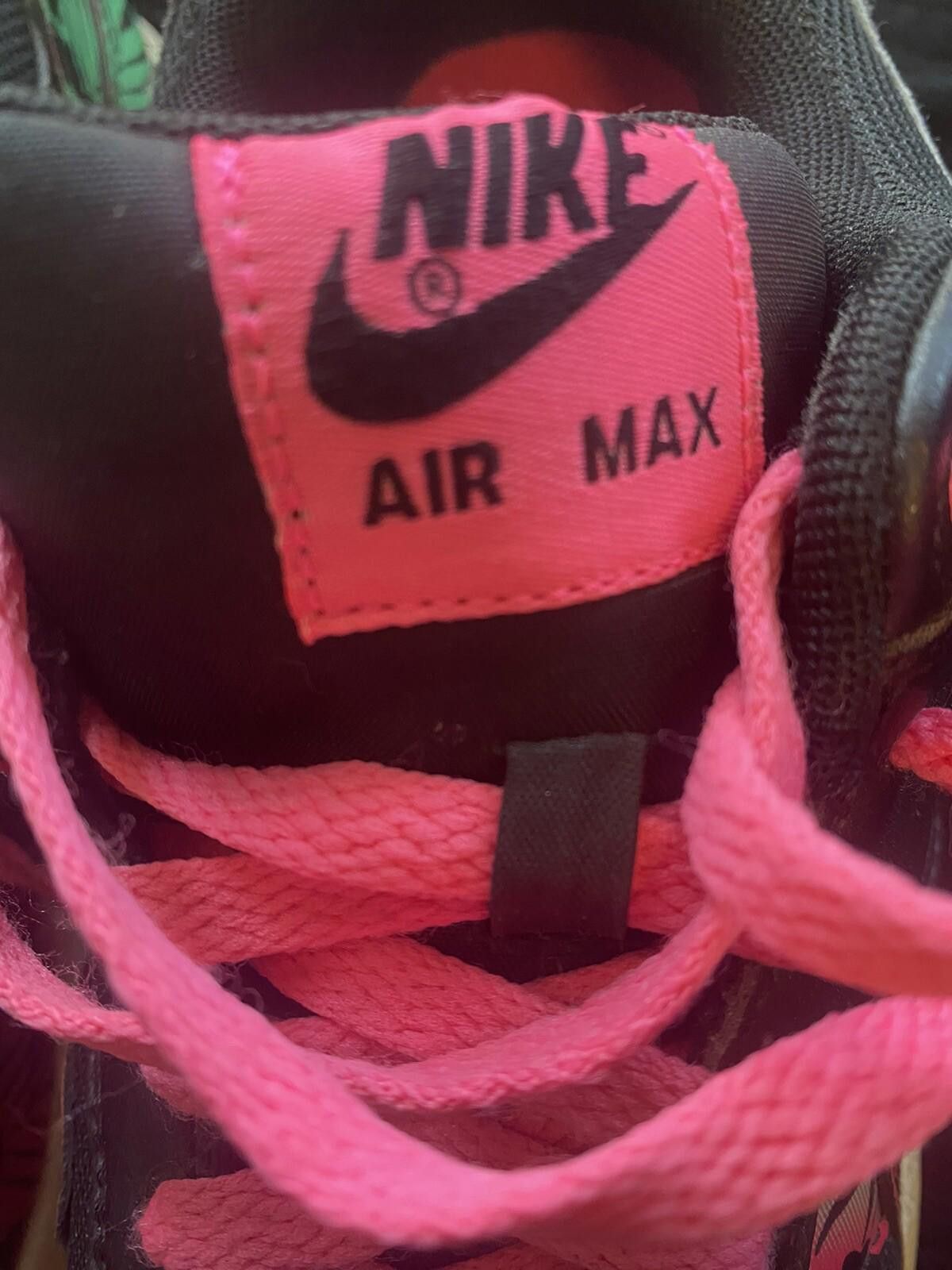 Nike Kids Nike Air Max 90 s 6.5y 705479-001 Black Pink Orange Size US 6.5 / EU 39-40 - 3 Thumbnail