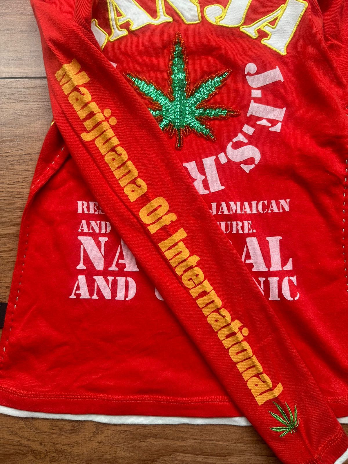 If Six Was Nine Vintage jfsr ganja weed long sleeve y2k punk dark decora Size M / US 6-8 / IT 42-44 - 4 Thumbnail