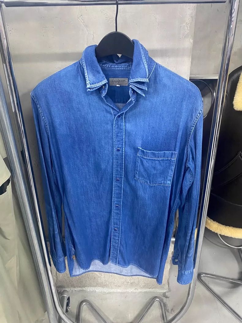 Yohji Yamamoto Yohji Yamamoto Denim Triple Collar Shirt - dmc Size US M / EU 48-50 / 2 - 1 Thumbnail