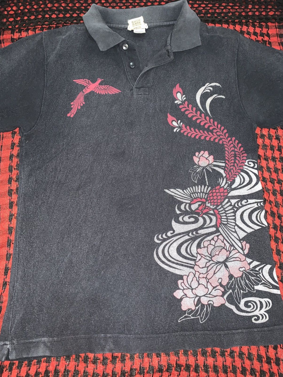 Japanese Brand Nanten Sunfaded Gothic Sukajan Polo Tshirt Size US M / EU 48-50 / 2 - 5 Thumbnail