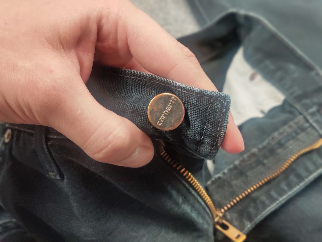 Carhartt Vintage 90s Carhartt double knee Crazy Faded Black Pants USA Size US 30 / EU 46 - 13 Thumbnail