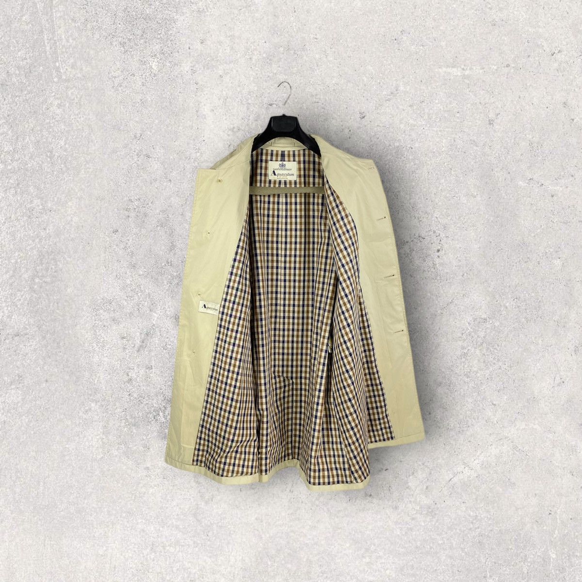 Aquascutum × Vintage vintage Aquascutum London Harrods Tan Trench Over Coat Size L / US 10 / IT 46 - 2 Thumbnail