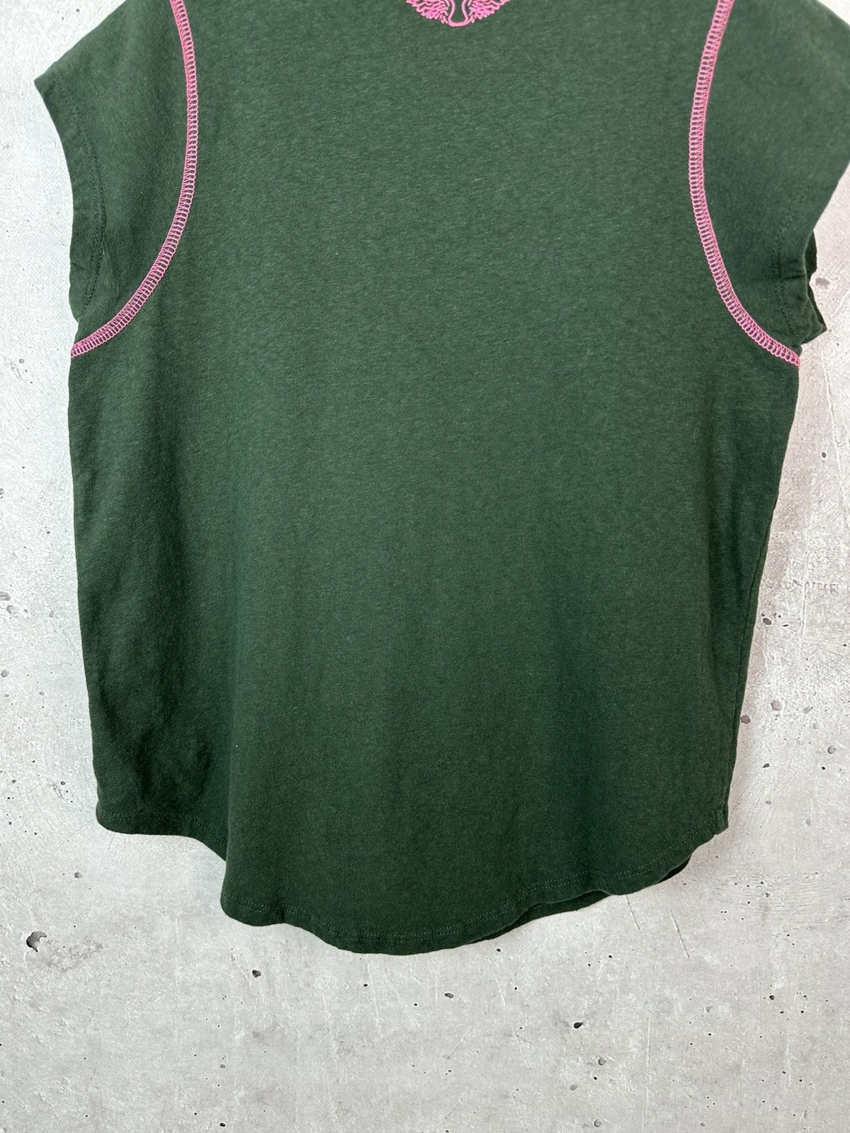 Zadig & Voltaire Zadig&Voltaire Green Cotton Embroidered Short Sleeve T-shirt Size S / US 4 / IT 40 - 8 Thumbnail