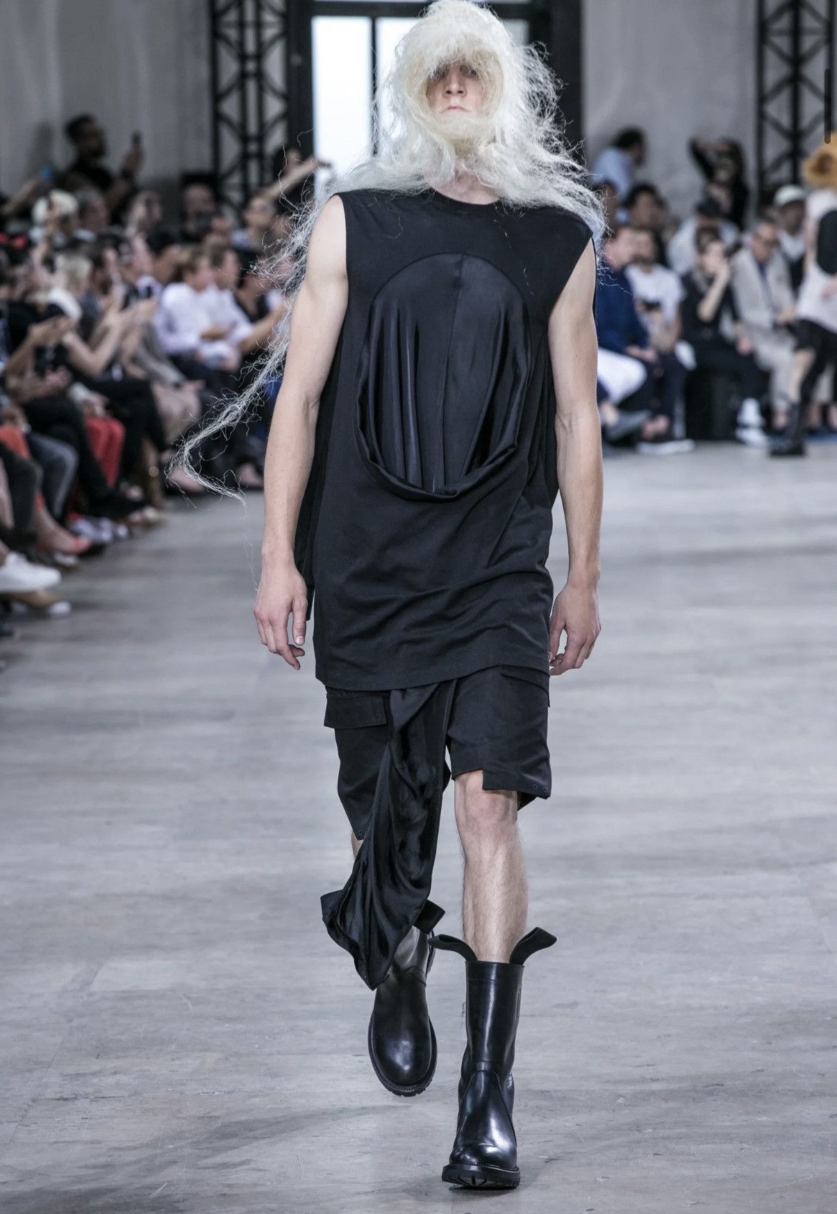 Rick Owens Drkshdw Ss19 “babel” Draped Cyclops Tunic in Black, Men's
