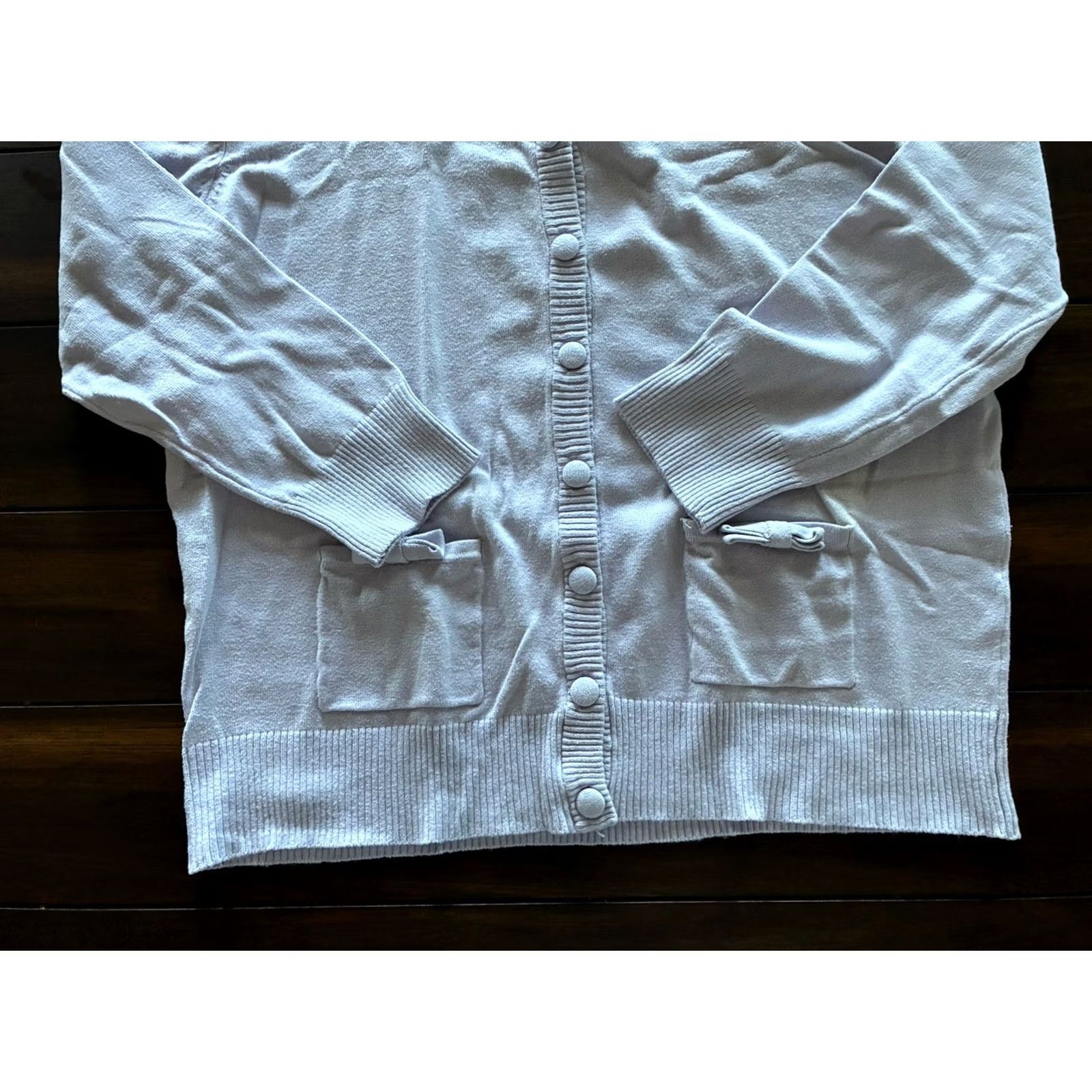 Vintage Grace Elements cardigan Womens Cardigan Medium Pink Silk Blend with Pockets Button Up Size M / US 6-8 / IT 42-44 - 2 Thumbnail