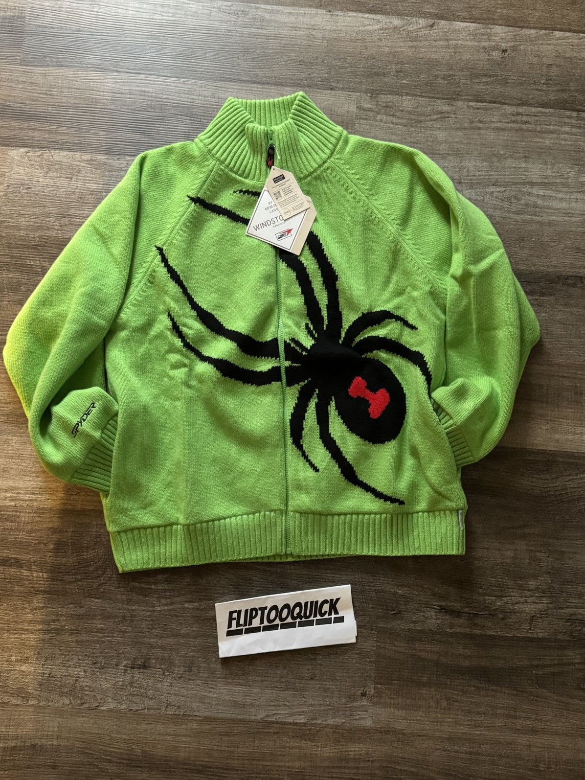 Spyder × Supreme Spyder Zip Up Sweater Green XL Size US XL / EU 56 / 4 - 2 Thumbnail