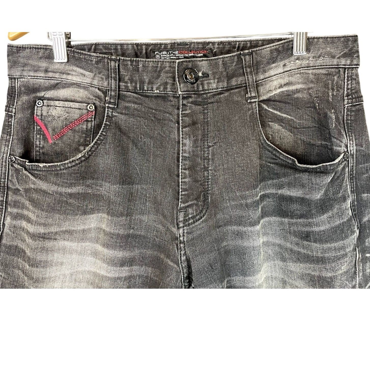 Fubu Vintage FUBU Black Mens Jeans (34x28) Y2K NYC Bridge 90s Size US 34 / EU 50 - 6 Thumbnail