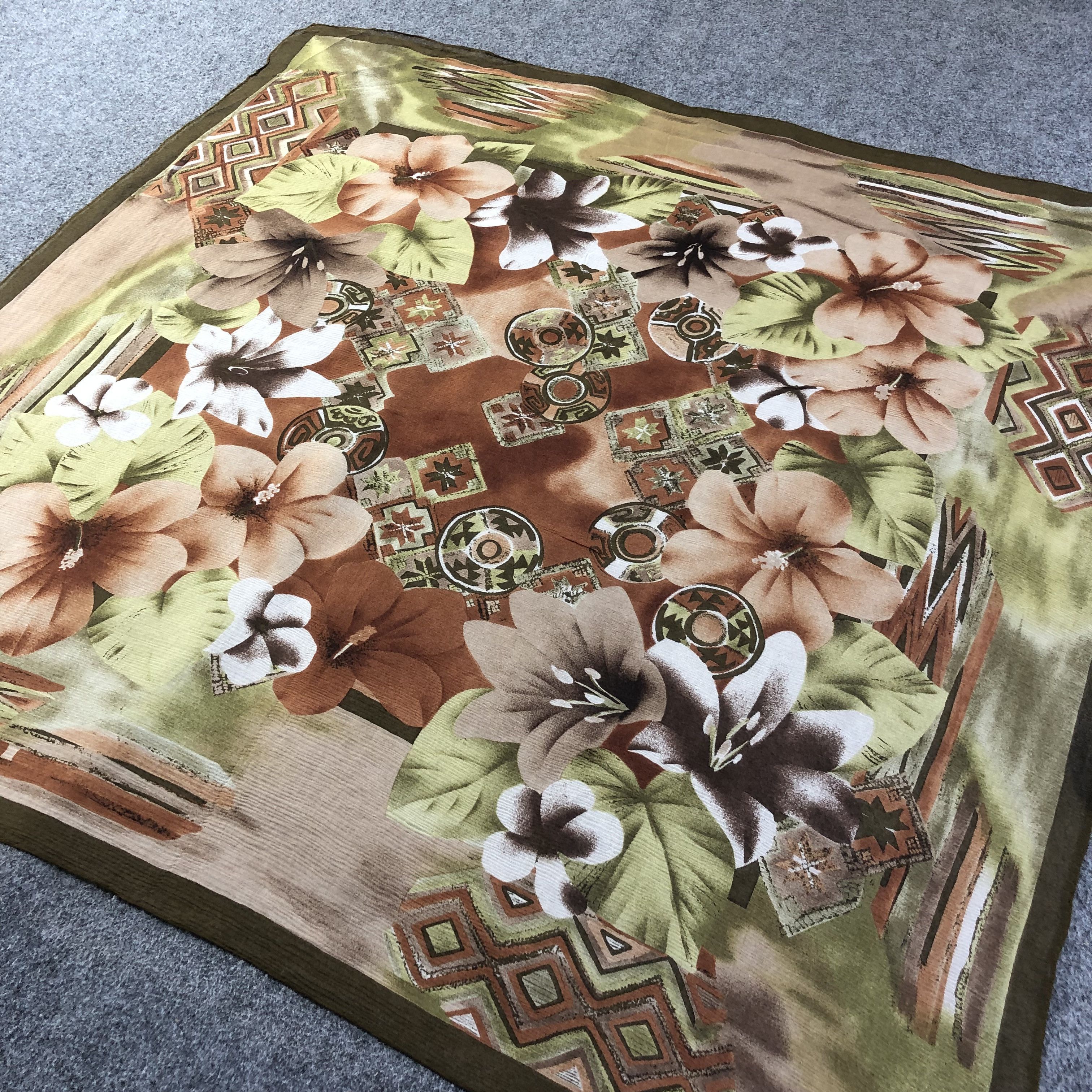 Vintage Codello Floral Silk Scarf M737 Size ONE SIZE - 2 Thumbnail