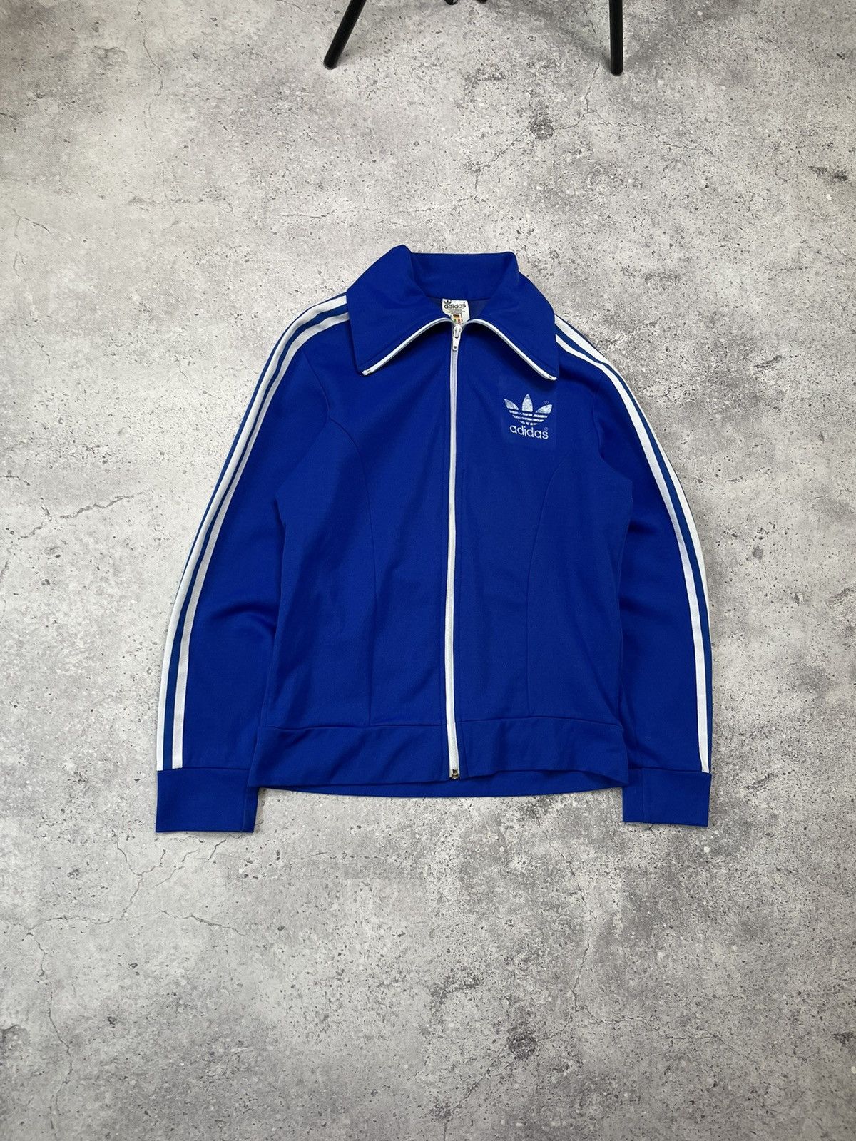 Adidas × Vintage Vintage 80s Adidas Full Zip Track Top Jacket Blue