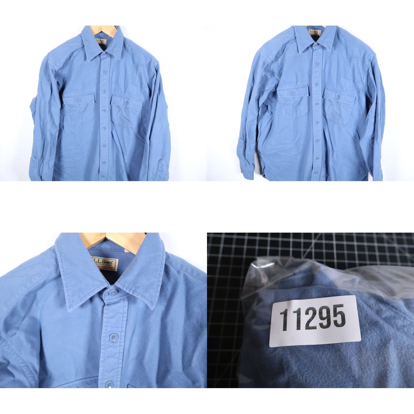 Vintage VINTAGE L.L. Bean Chamois Cloth Shirt Mens 17.5 Tall / XLT Blue Workwear VTG Button-Up Flannel Shirt Size US XL / EU 56 / 4 - 9 Thumbnail