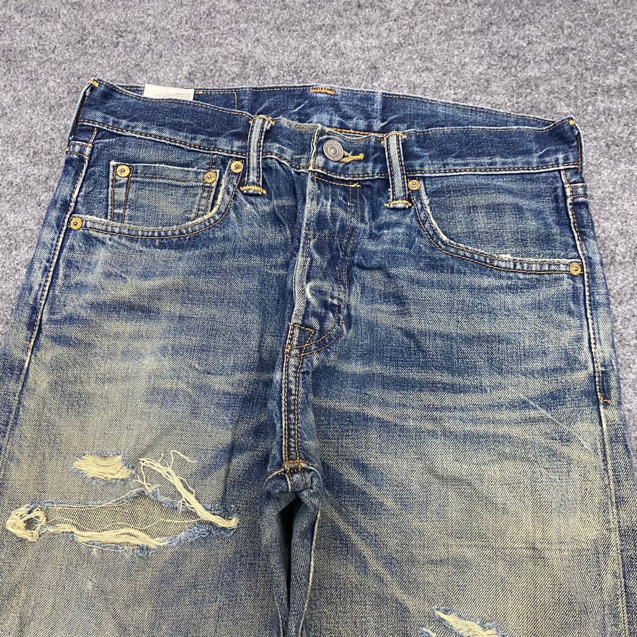 Levi's Vintage 90s Levis 501 Selvedge Distressed Denim Size US 30 / EU 46 - 9 Thumbnail