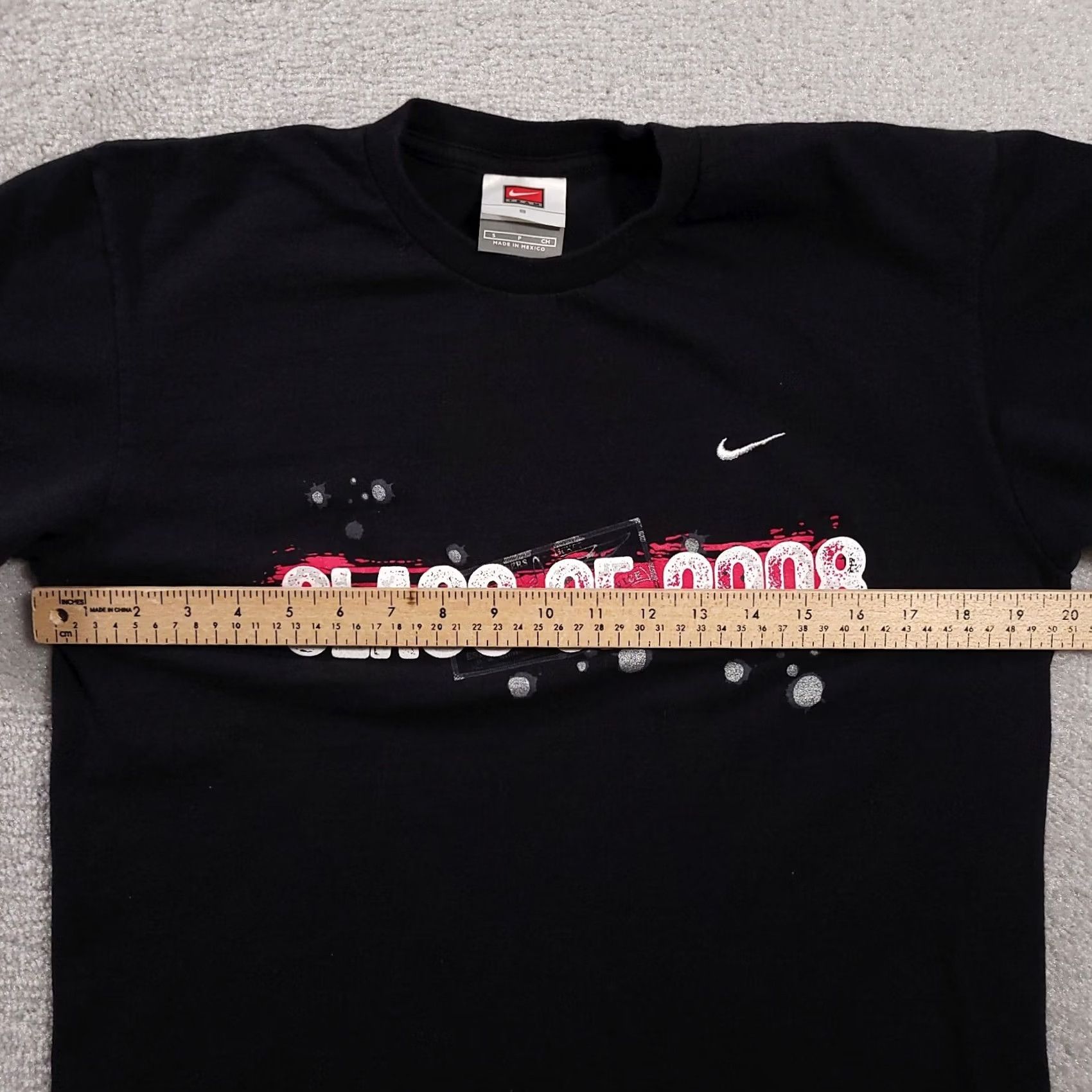 Nike Nike Team Shirt Mens Small Black Class of 2008 Athletic Cut Short Sleeve Tee Shirt T-Shirt Logo Retro Swoosh Cotton Casual Clothes Size US S / EU 44-46 / 1 - 4 Thumbnail