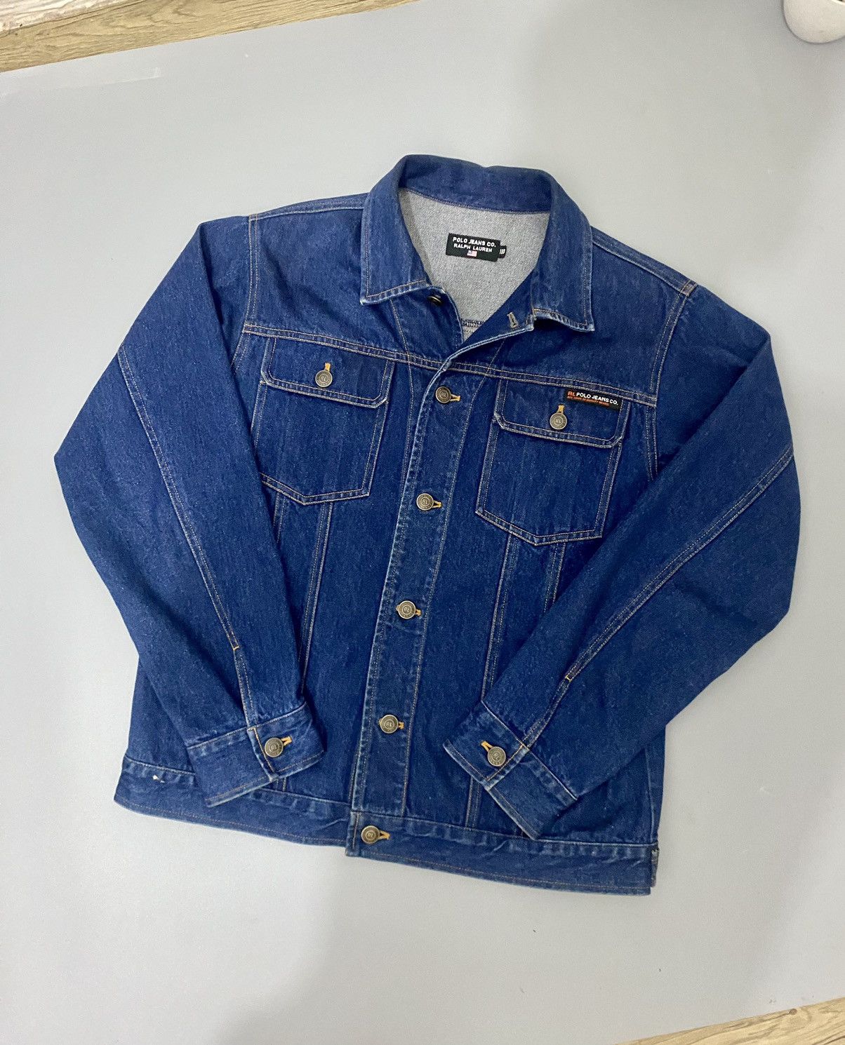 Ralph Lauren 💥American Flag💥Vintage Ralph Laurent Denim Jacket Size US M / EU 48-50 / 2 - 6 Thumbnail