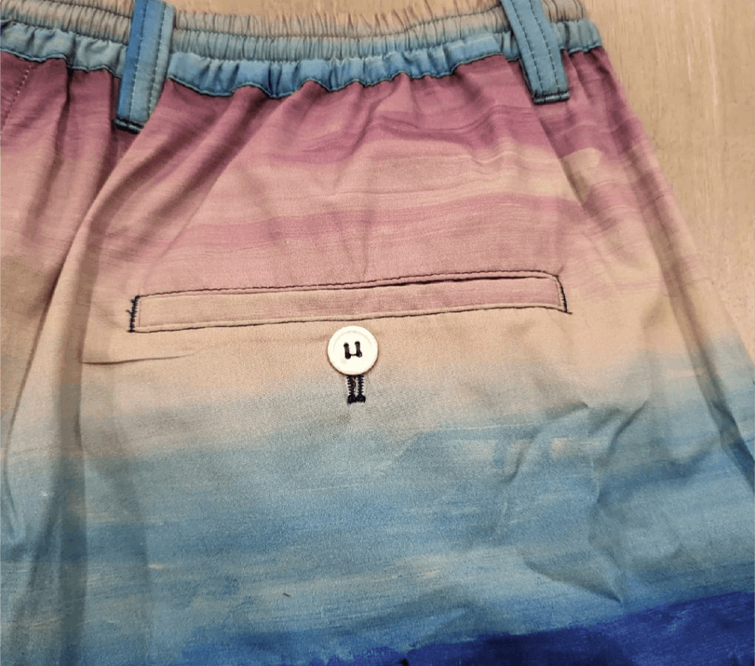 MARNI Ombre Striped Poplin Shorts Red/Multi 50 US 34