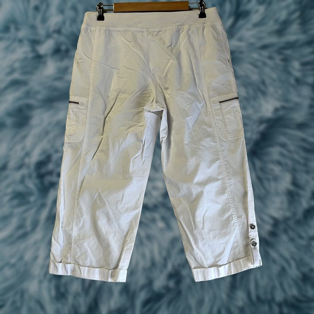 Calvin Klein Calvin Klein Jeans Cropped Pants White Size M-L Regular Twill Cotton Women Pants Crop Beach Summer Vacation Straight Front Zip Size 32" / US 10 / IT 46 - 1 Thumbnail