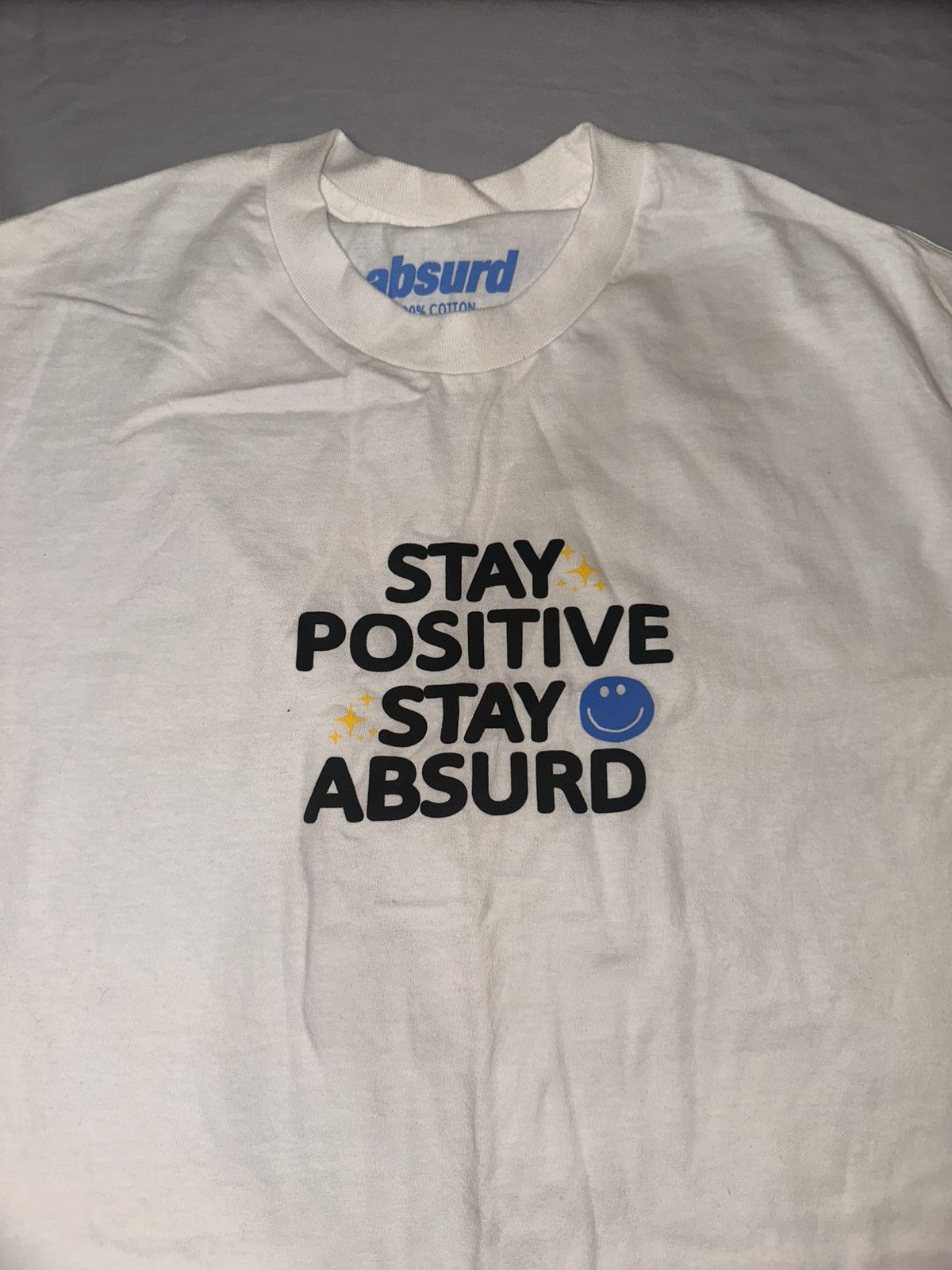 Absurd Absurd Stay Positive Stay Absurd White Tee Size US L / EU 52-54 / 3 - 2 Thumbnail