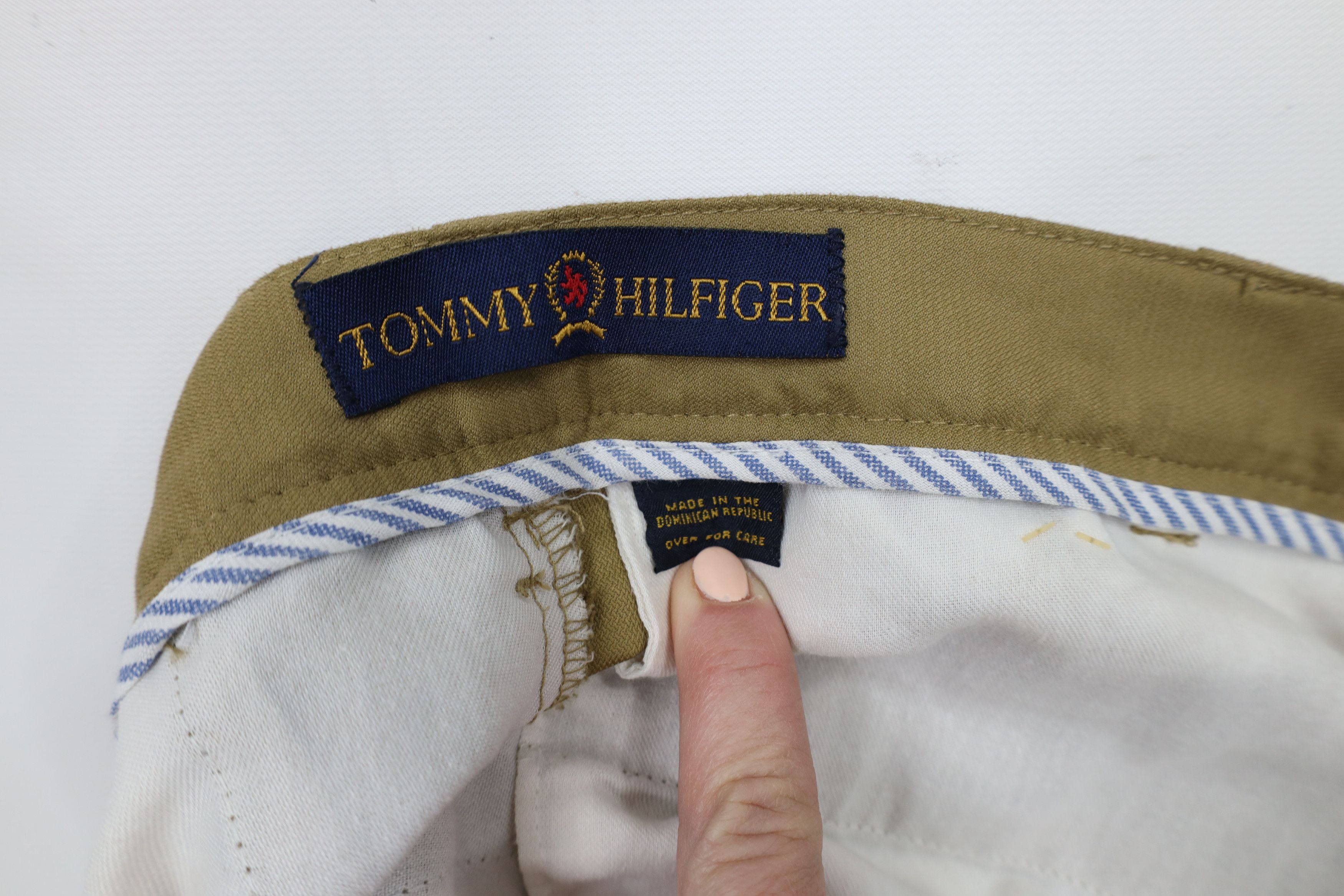 Tommy Hilfiger × Vintage Vintage 90s Tommy Hilfiger Cuffed Wide Leg Chino Pants Brown Size US 30 / EU 46 - 10 Thumbnail