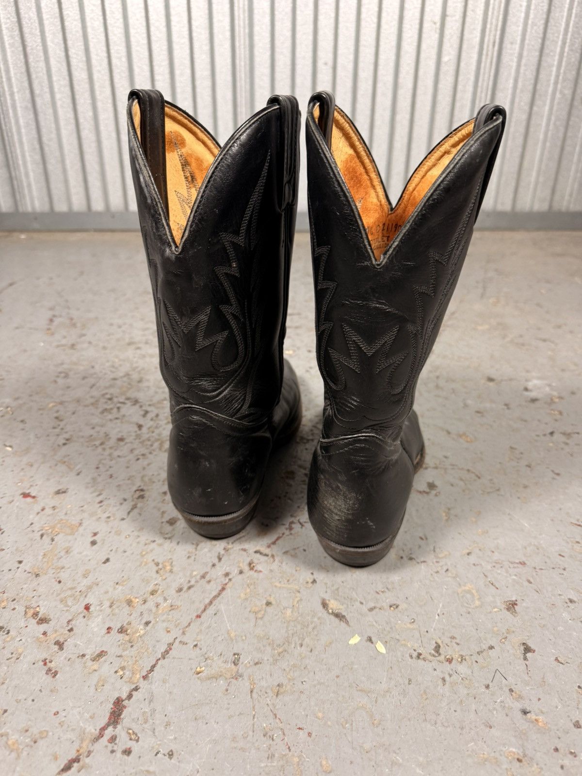 Boulet 90s Vintage Boulet Canada Made All Black Cowboy Boots Size US 7.5 / EU 40-41 - 3 Thumbnail