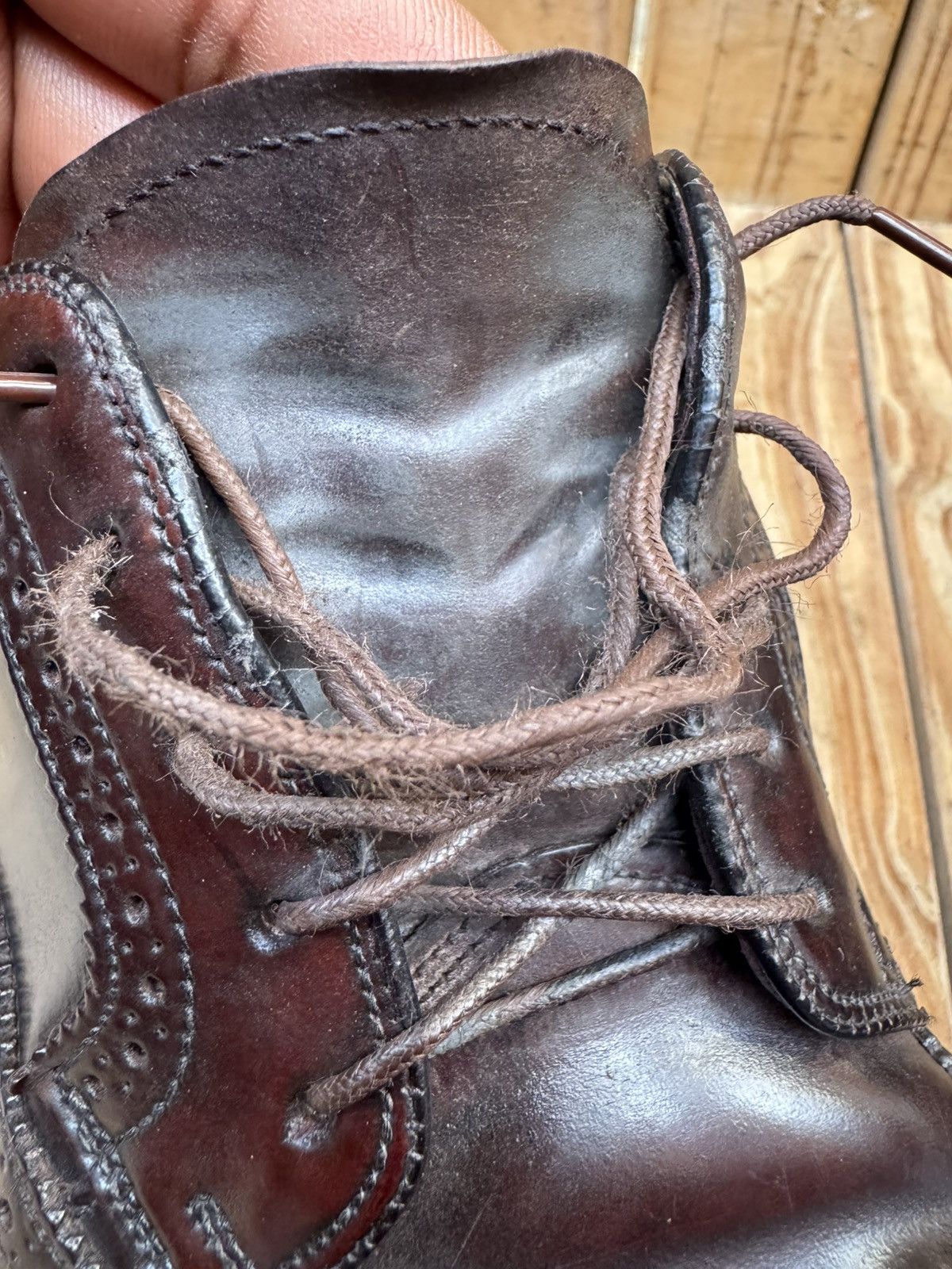 Hanover Hanover brogue wingtip shell cordovan Men’s dress shoes US 9 Size US 9 / EU 42 - 13 Thumbnail