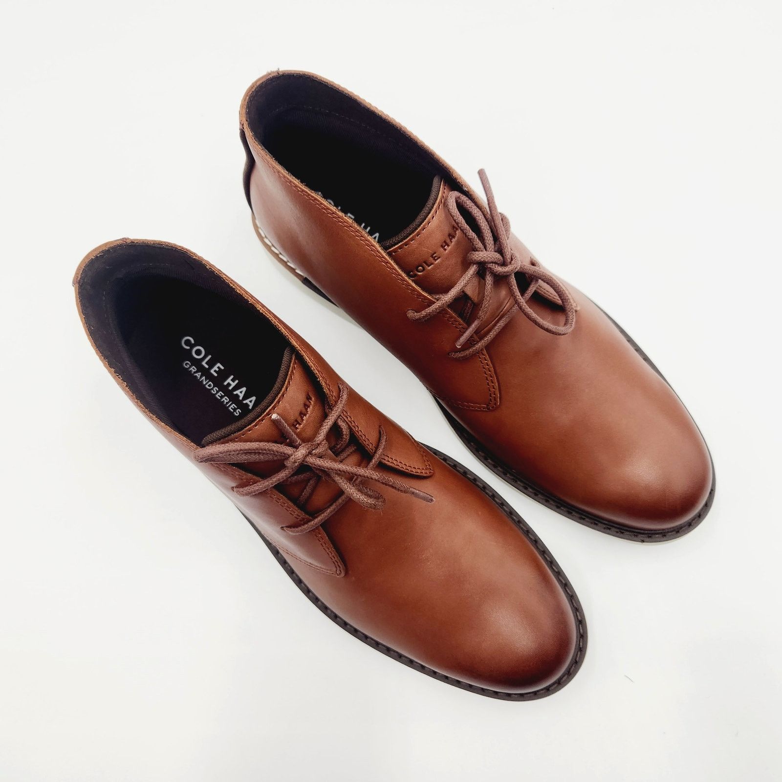 Cole Haan Cole Haan Men's Woodbury Brown Leather Chukka Boots 7.5M Size US 7.5 / EU 40-41 - 4 Thumbnail