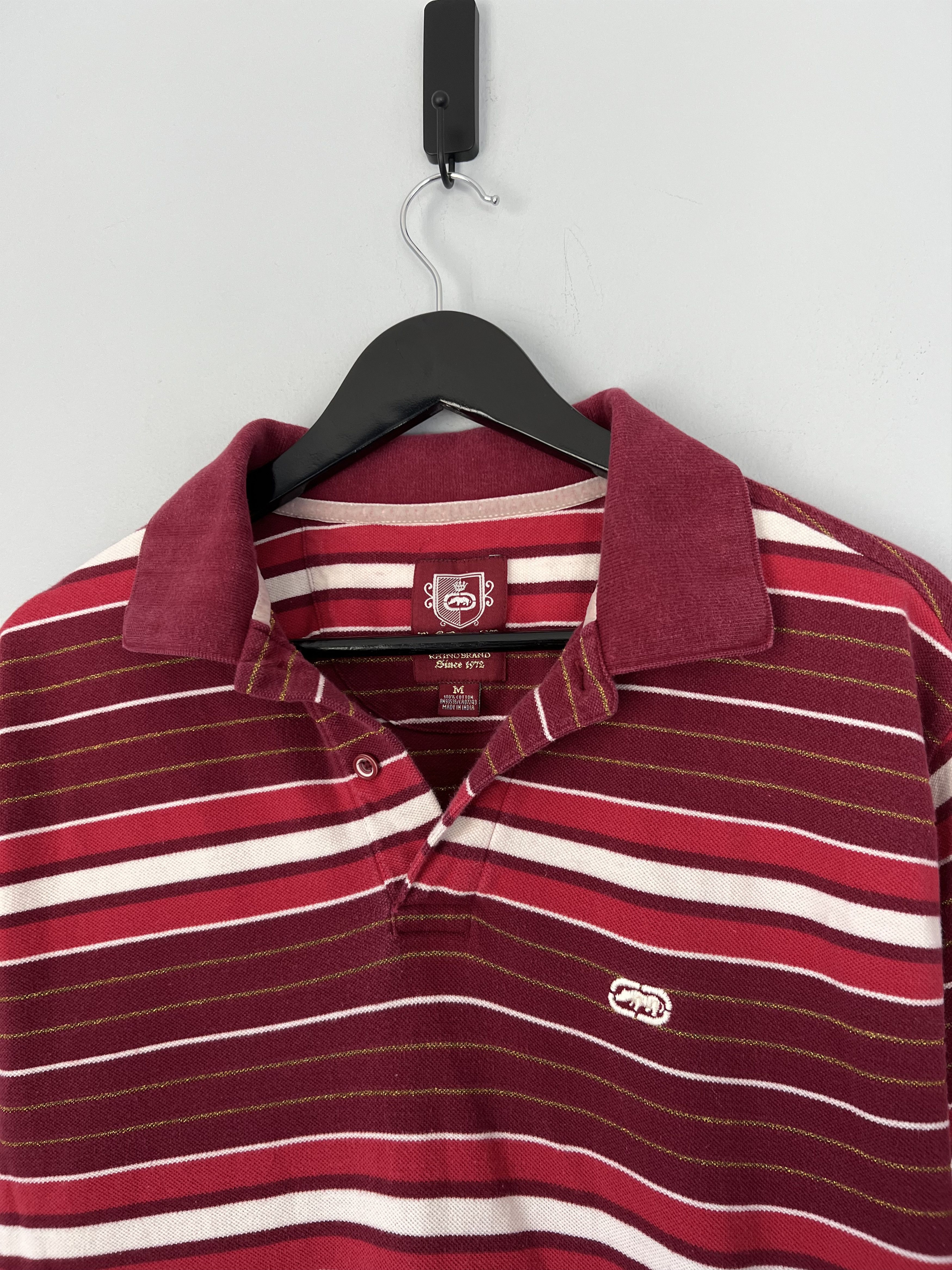 Ecko Unltd. Y2K Ecko Unltd. Striped Polo in Red Size US M / EU 48-50 / 2 - 2 Thumbnail