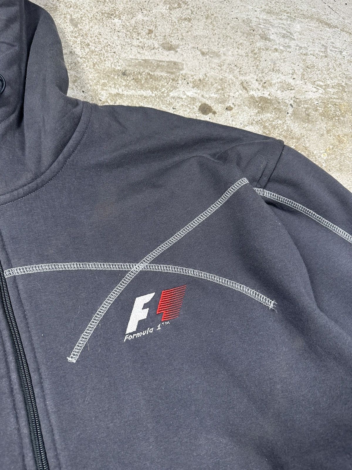 Formula 1 × Vintage Vintage Y2K Formula Uno Grey Heavyweight Racing Zip Hoodie Size US XXL / EU 58 / 5 - 6 Thumbnail