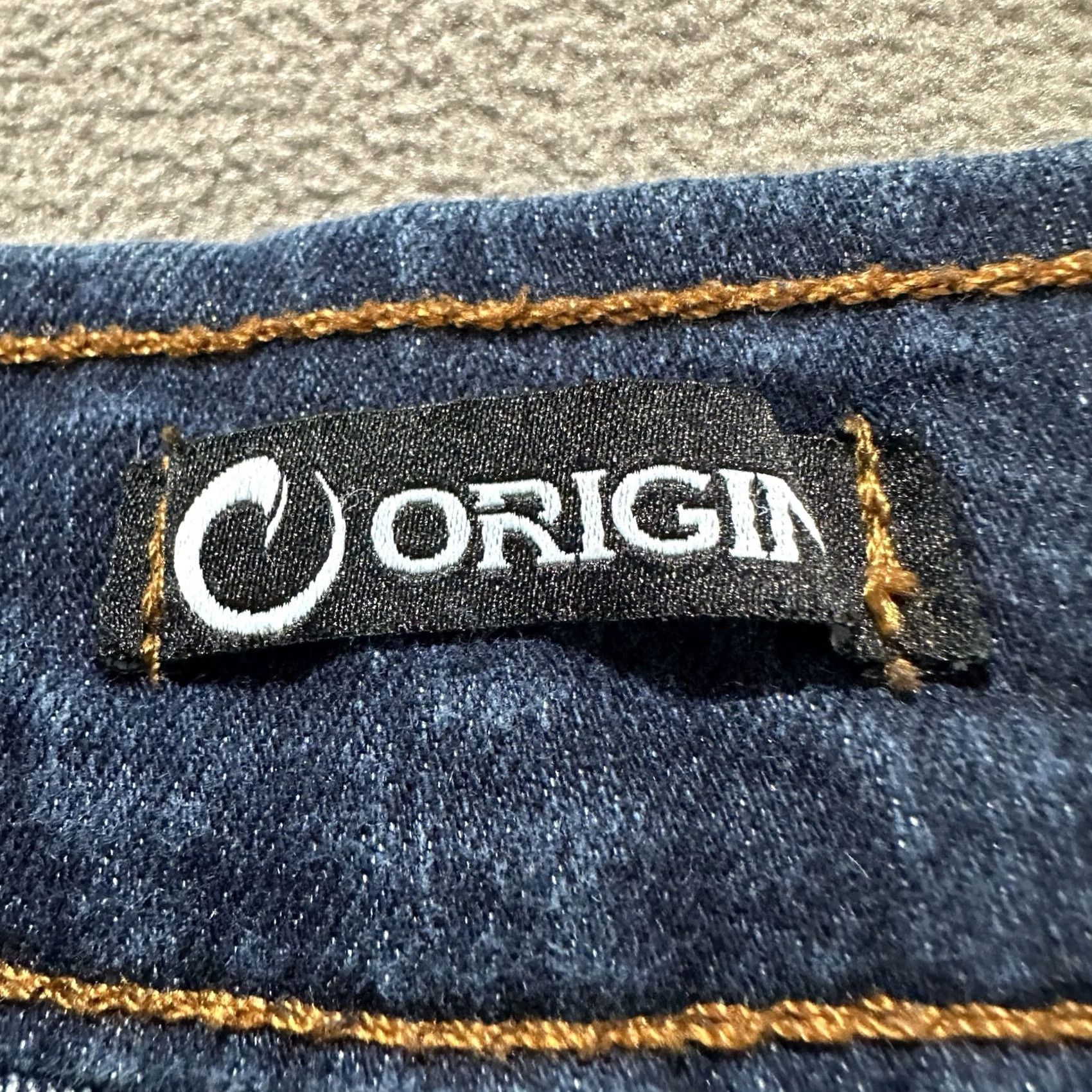 Vintage Origin Jeans Mens 34 Blue Denim Slim Fit Dark Wash Hemmed READ Size US 33 - 7 Thumbnail