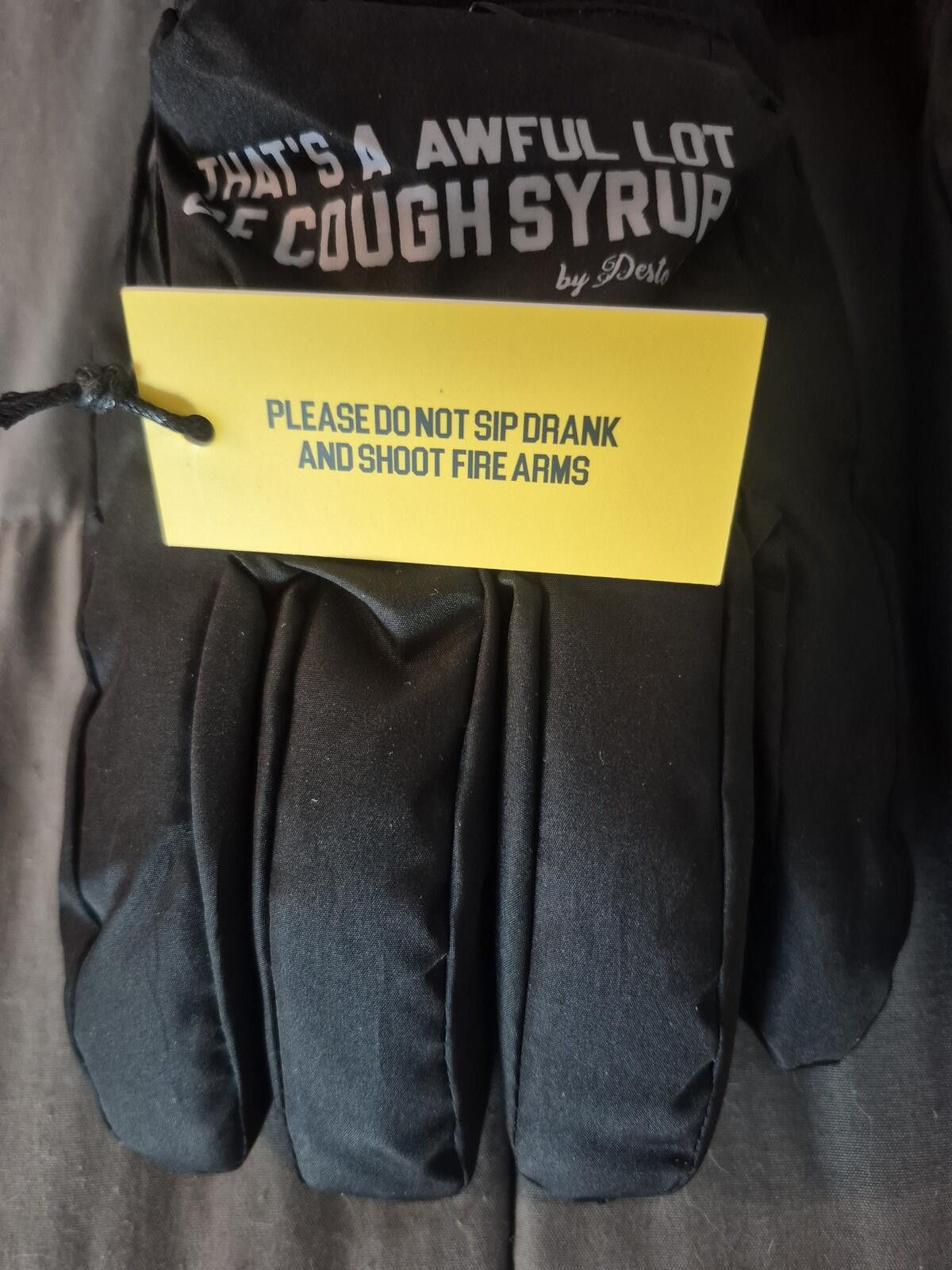 Awful Lot of Cough Syrup Awful Lot of Cough Syrup Black Ski Gloves Size ONE SIZE - 6 Thumbnail