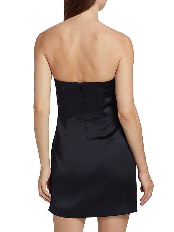 Ramy Brook Ramy Brook Orion Bow Dress Satin Black Mini Cocktail Party Size M / US 6-8 / IT 42-44 - 4 Thumbnail