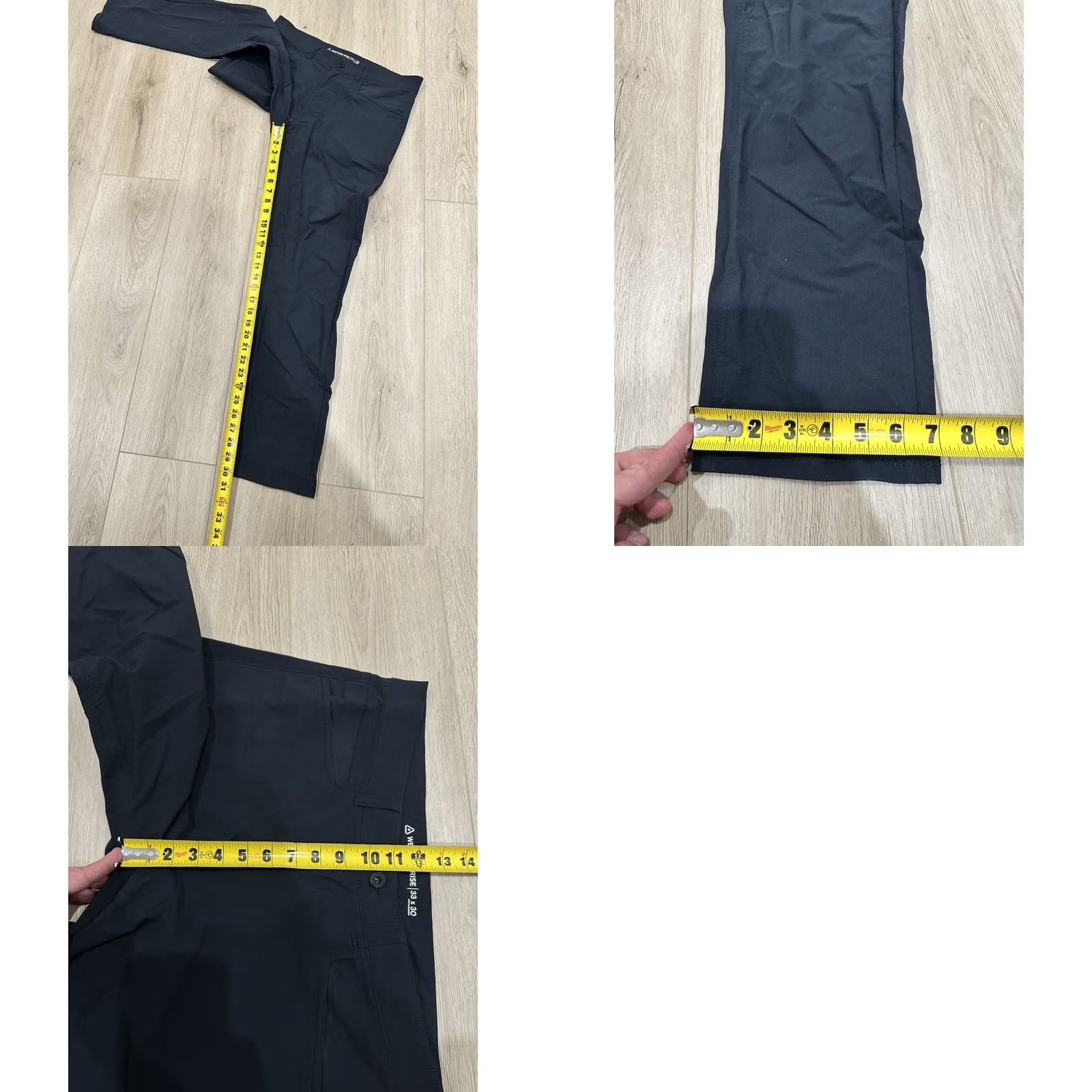 Vintage Western Rise Evolution Pants Mens 33x30 Black Chino Travel Casual Nylon Spandex Breathable Zip Pocket Straight 30 Inseam Regular Fit Mens Size US 33 - 9 Thumbnail