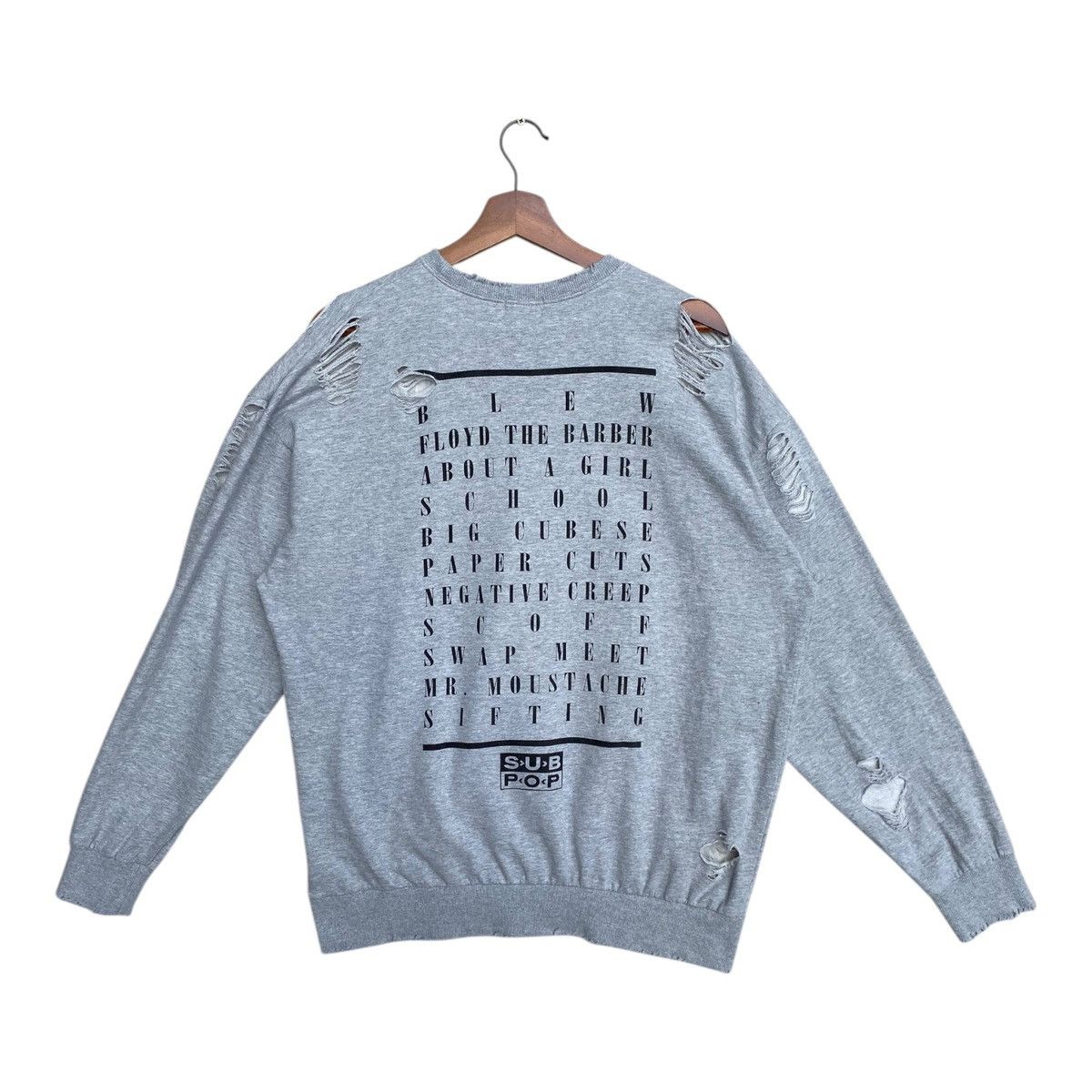 Band Tees × Nirvana Thrashed Nirvana Bleach Distressed Sweatshirt Size US L / EU 52-54 / 3 - 7 Thumbnail