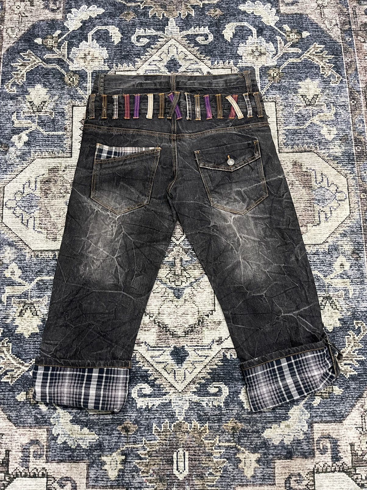 If Six Was Nine × Vintage Vintage BARCEDOS Exchange 3/4 Cropped Acid Wash Denim Pants Size US 32 / EU 48 - 4 Thumbnail