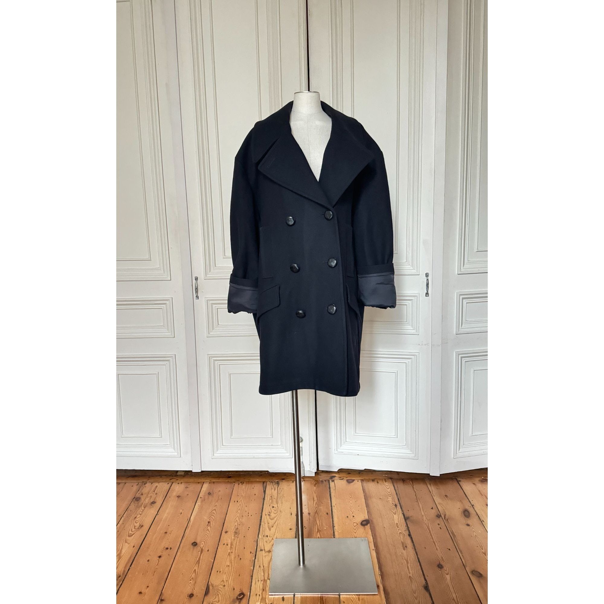 Maison Margiela Oversized Navy Wool Coat Size ONE SIZE - 2 Thumbnail