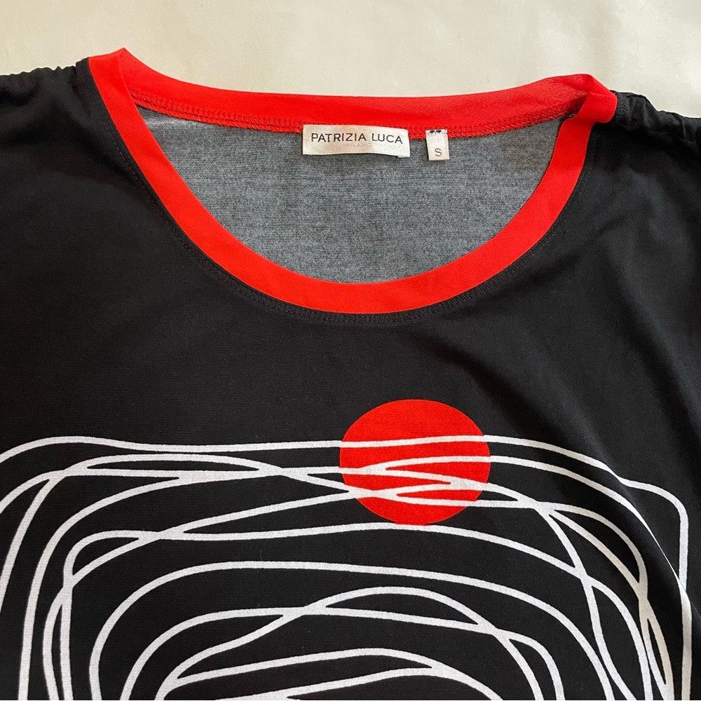 Other Patrizia Luca Black Red Short Sleeve Top Size S Size S / US 4 / IT 40 - 9 Thumbnail