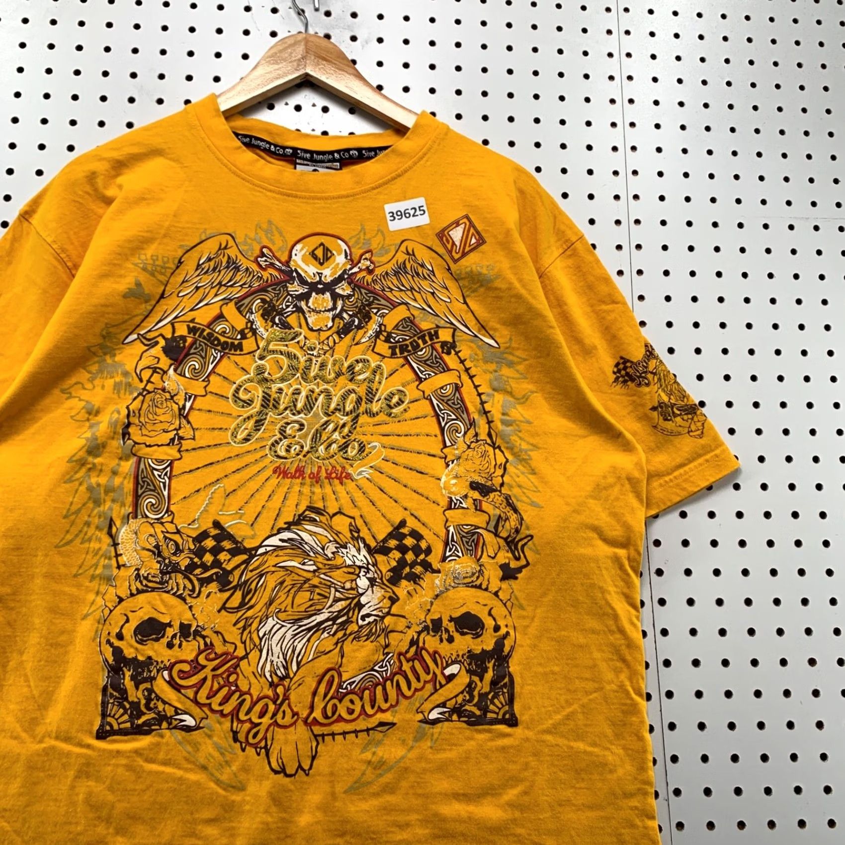 Affliction VINTAGE Y2K Affliction 5ive Jungle Shirt Mens XL Yellow Skill Gothic Size US XL / EU 56 / 4 - 6 Thumbnail