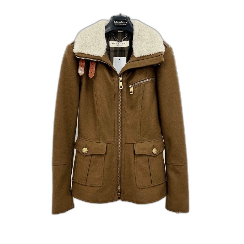 Burberry Burberry Shearling Collar Zip Jacket UK6 Size S / US 4 / IT 40 - 1 Thumbnail