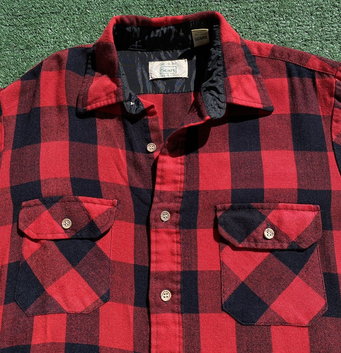 Sears VTG 80’s Sears Buffalo Plaid Acrylic Flannel Shirt Medium Size US M / EU 48-50 / 2 - 4 Thumbnail