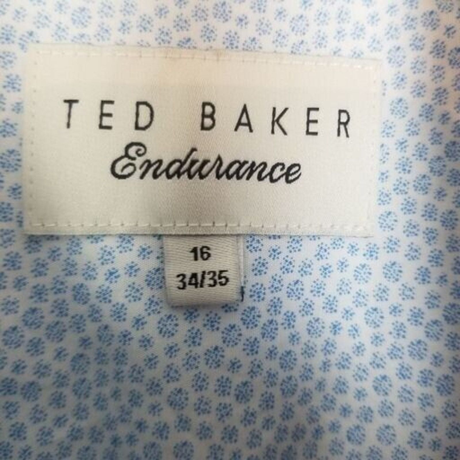 Ted Baker Ted Baker Endurance Mens Geometric Dress Shirt Size 34/35 Size US L / EU 52-54 / 3 - 6 Thumbnail