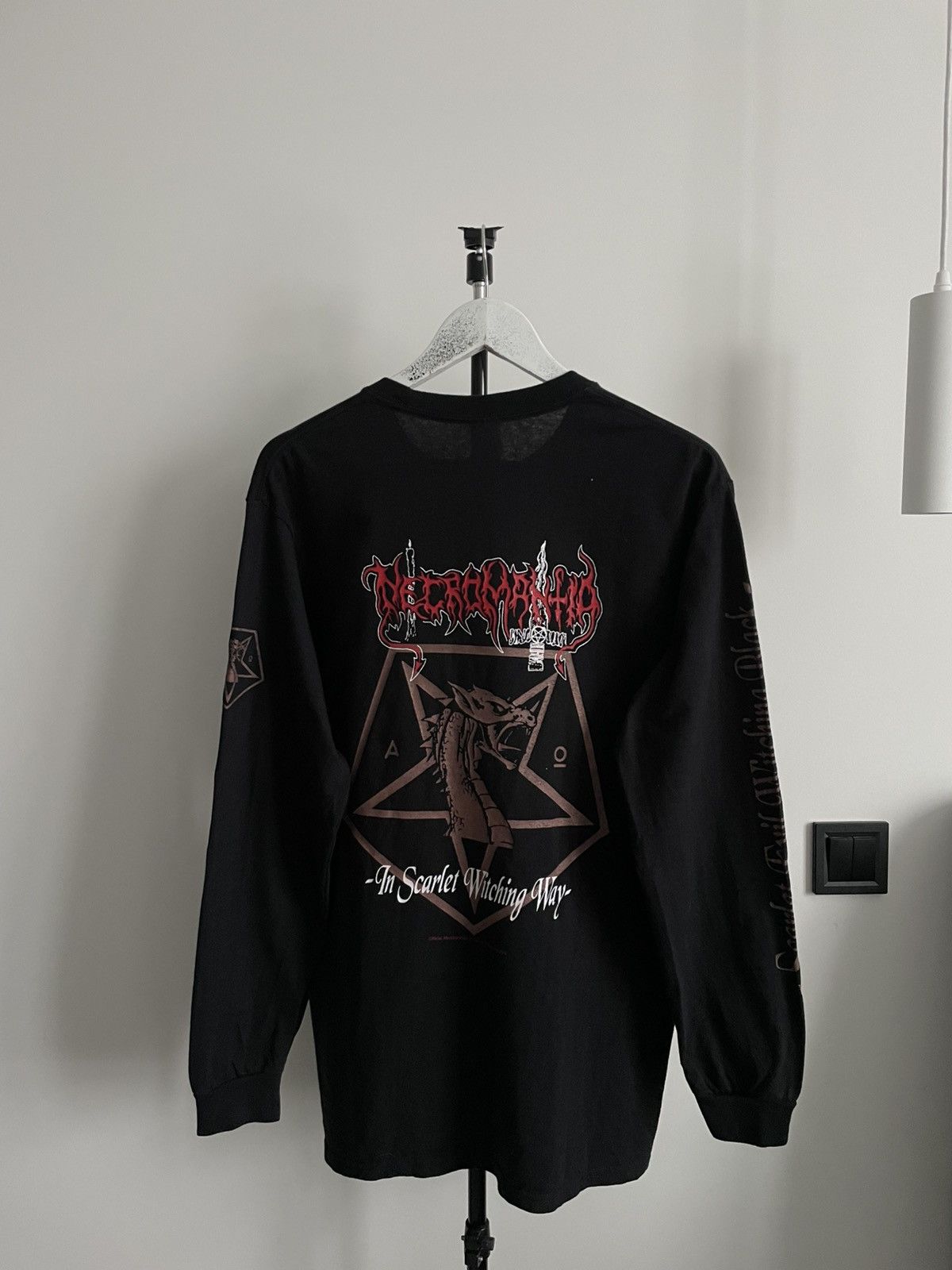 Band Tees Necromantia Scarlet Evil Witching Black Long Sleeve Shirt Size US M / EU 48-50 / 2 - 2 Thumbnail