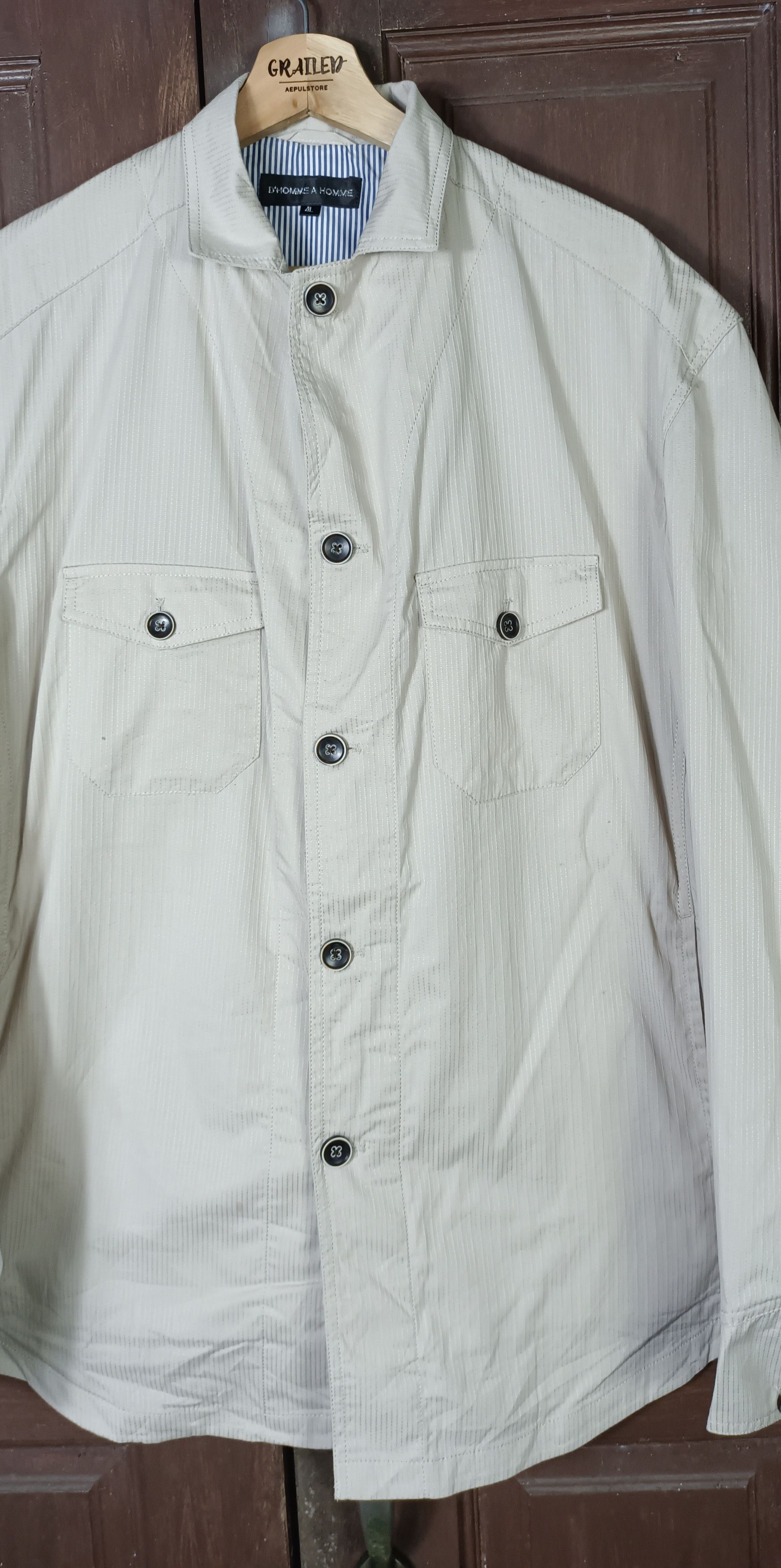 Japanese Brand D Homme A Homme Work Wear Button Up Size US XXL / EU 58 / 5 - 2 Thumbnail