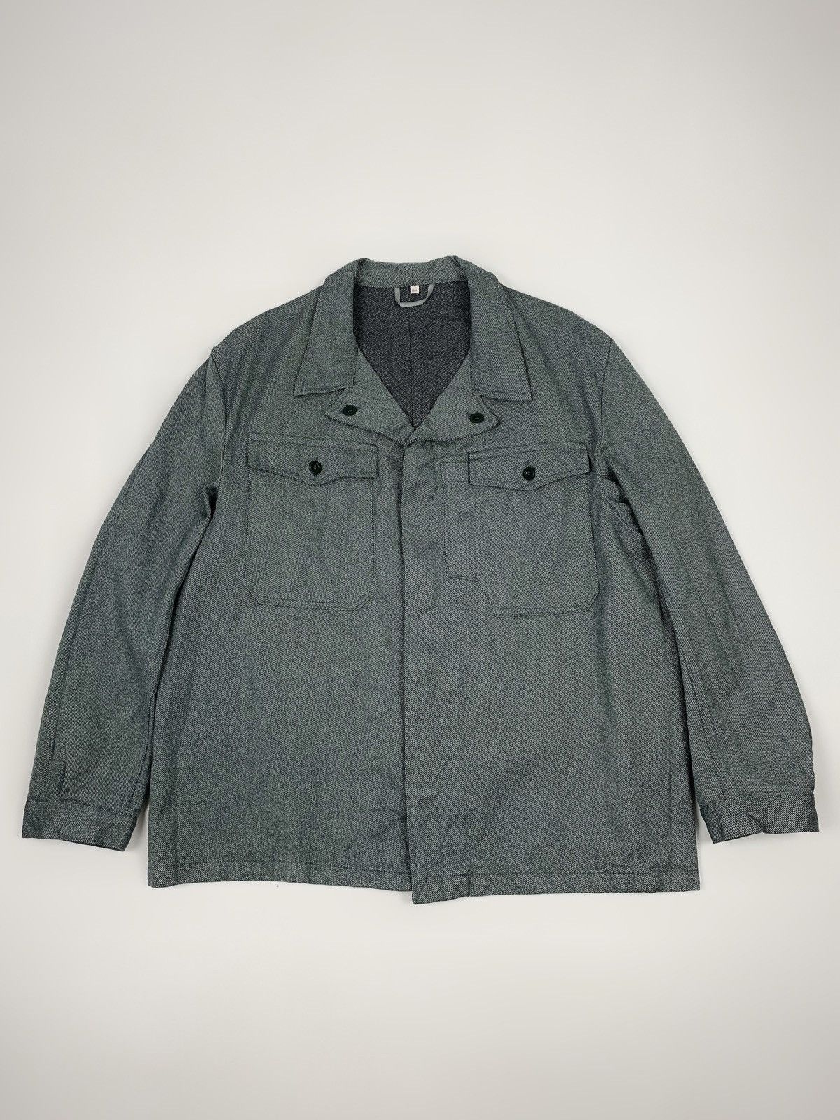 Vintage 1970’s Vintage Swiss Salt&Pepper 2 Pocket Boxy Work Jacket Size US XXL / EU 58 / 5 - 1 Thumbnail