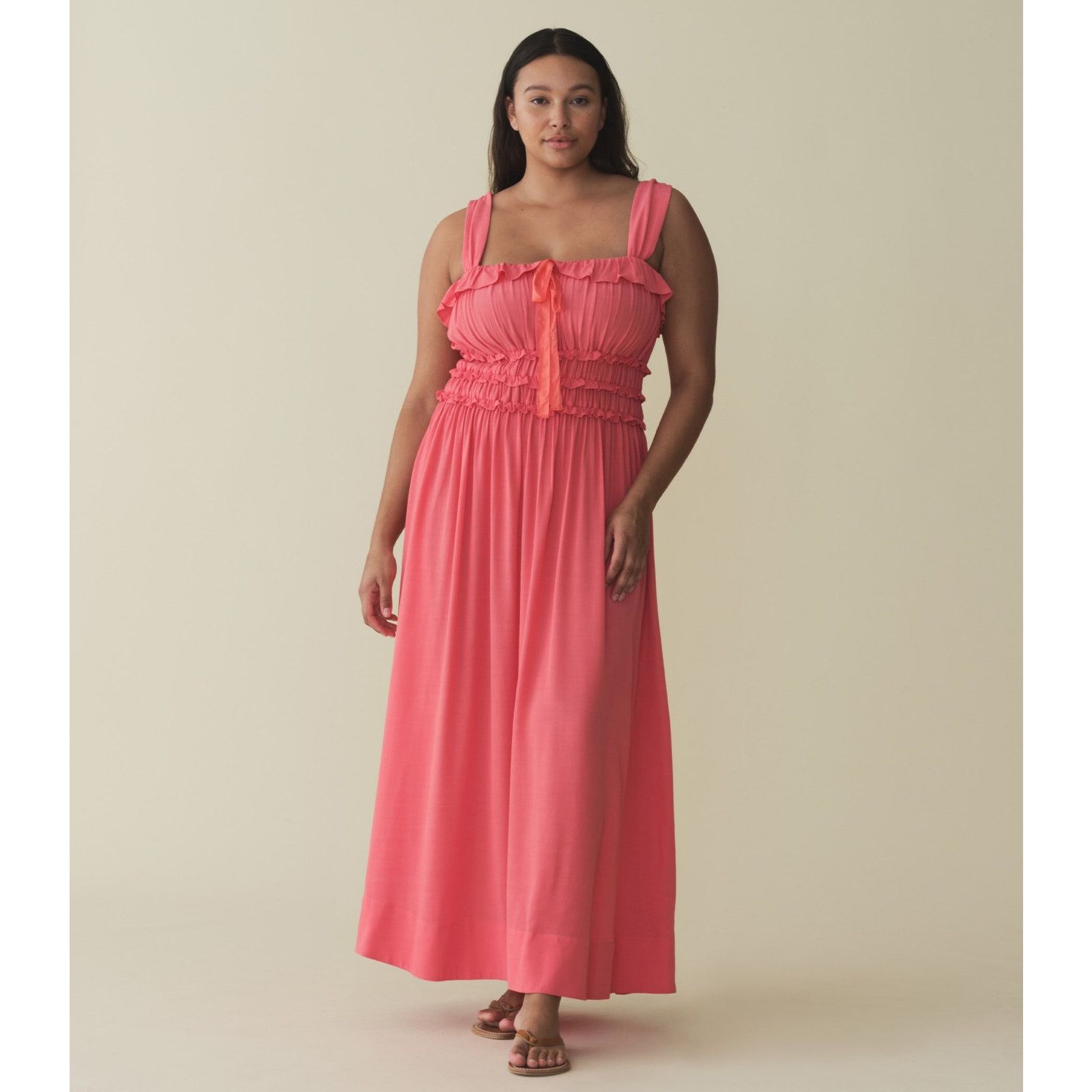 DOEN DOEN CAROLYNN MAXI DRESS IN CORAL ROSE SZ XXL Size XXL / US 16-18 / IT 52-54 - 1 Thumbnail