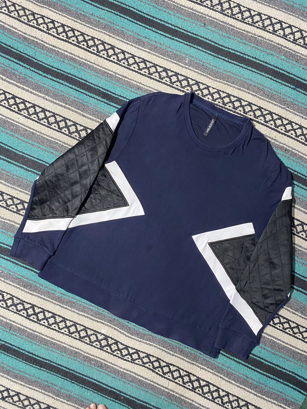 Neil Barrett Neil Barrett Geometric Panelled Sweatshirt Size US L / EU 52-54 / 3 - 3 Thumbnail