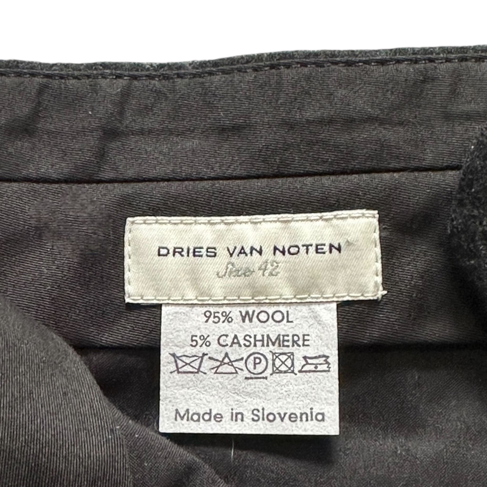 Dries Van Noten Dries Van Noten Pintriped wool/cashmere straight-leg cropped Size 30" / US 8 / IT 44 - 4 Thumbnail